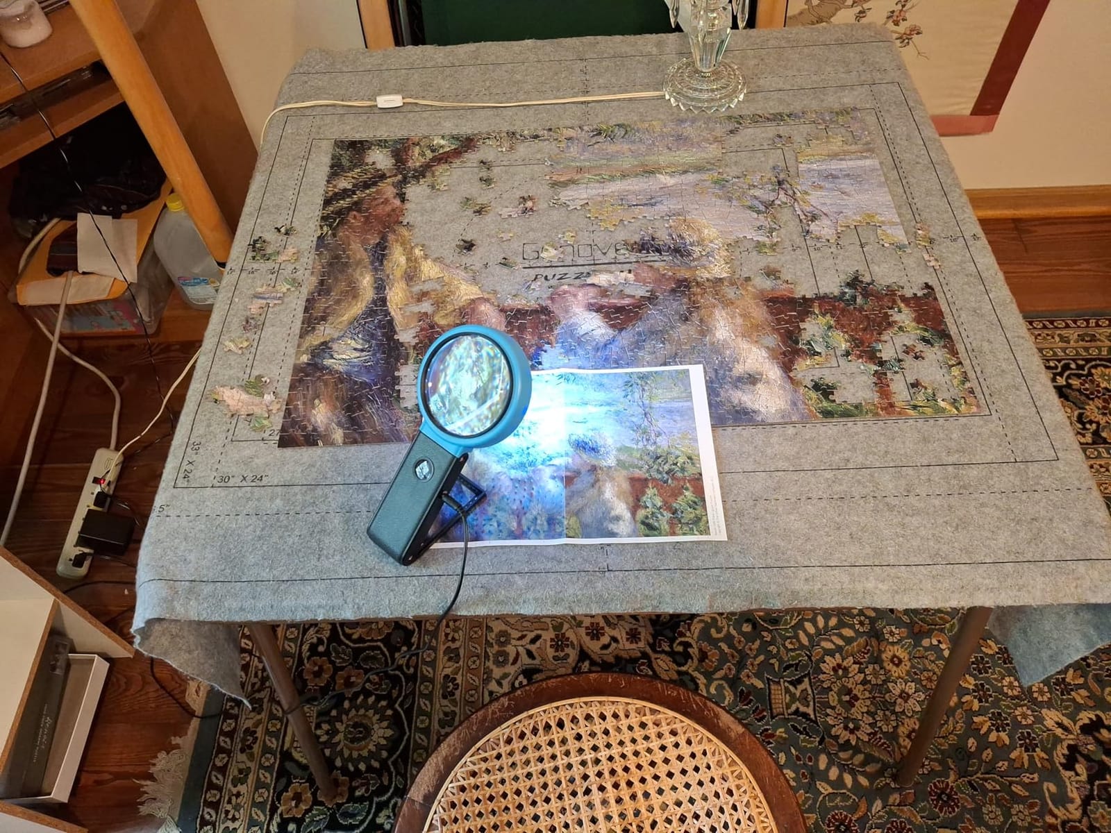 VisionAid 30X 10X Hands-Free Magnifying Glass with Stand, LED Lights, Loupe Handheld Illuminated Magnifier for Low Vision Seniors Reading customer photo 2