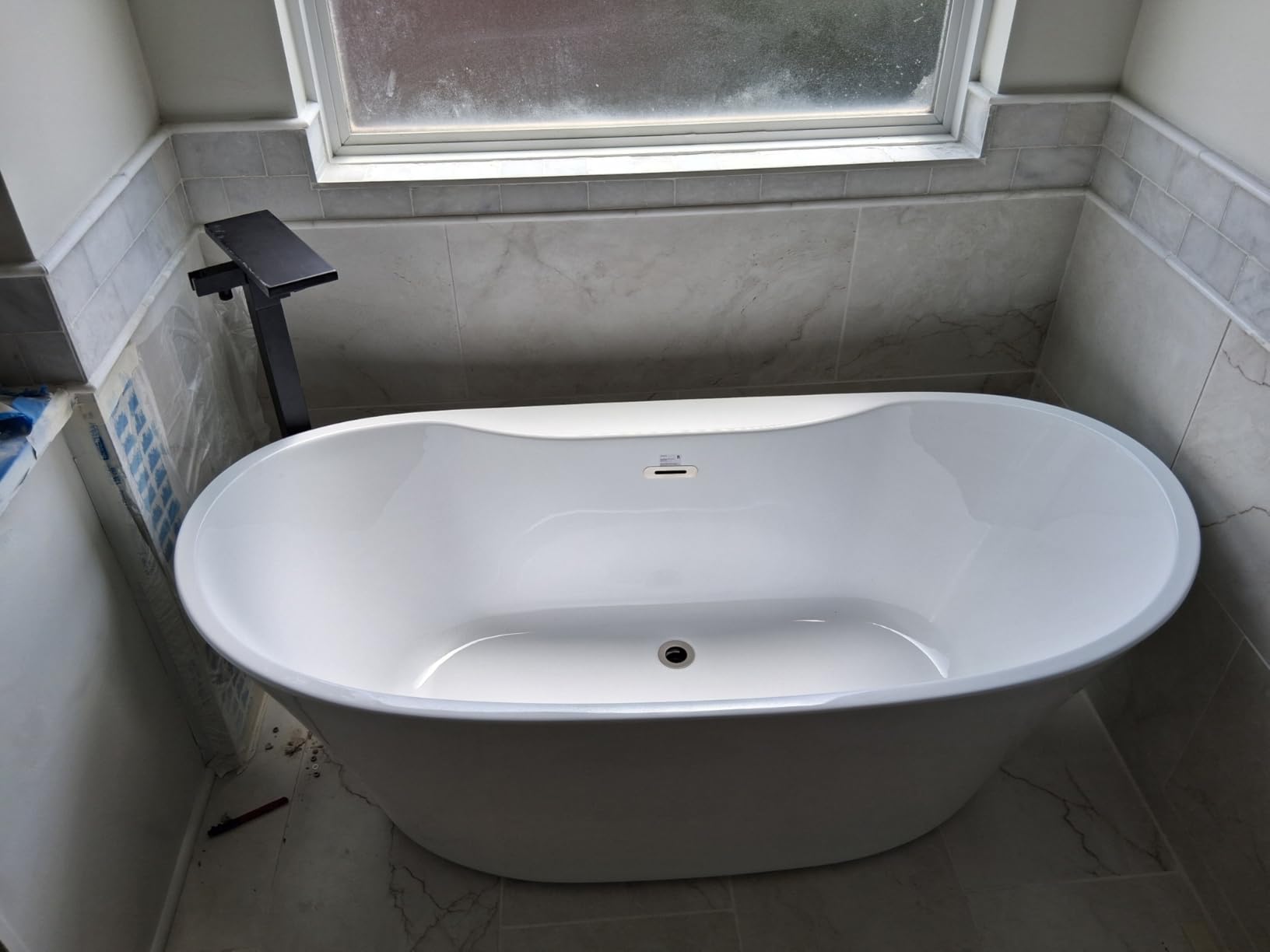 Hoimpro Free Standing Tub Faucet Freestanding Stand Bathtub Faucet Filler customer photo 1