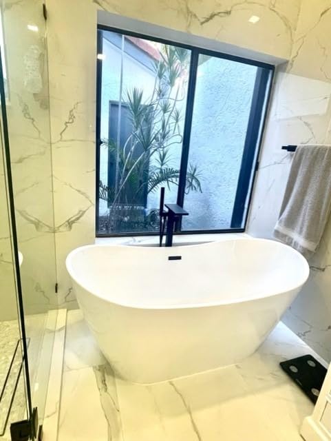 Hoimpro Free Standing Tub Faucet Freestanding Stand Bathtub Faucet Filler customer photo 2