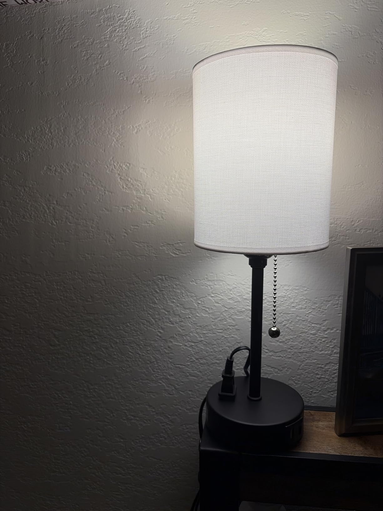 Dicoool Bedside Table Lamp for Bedroom - Small Desk Lamp with USB Ports customer photo 1