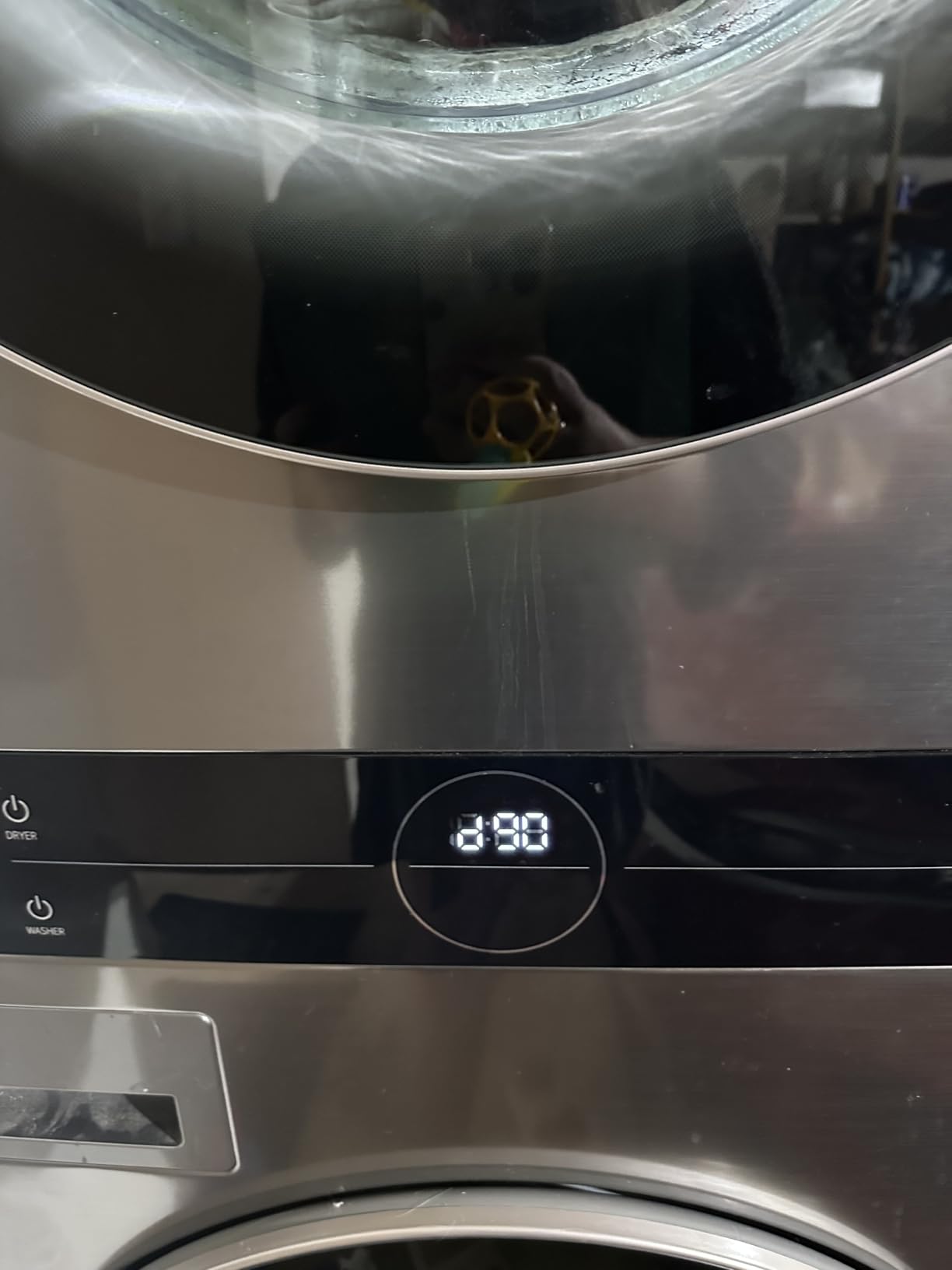 LG WashTower Stacked Smart Laundry Center 4.5 Cu.Ft. Front Load Washer & 7.4 Cu.Ft. Electric Dryer in Graphite Steel WKE100HVA customer photo 2