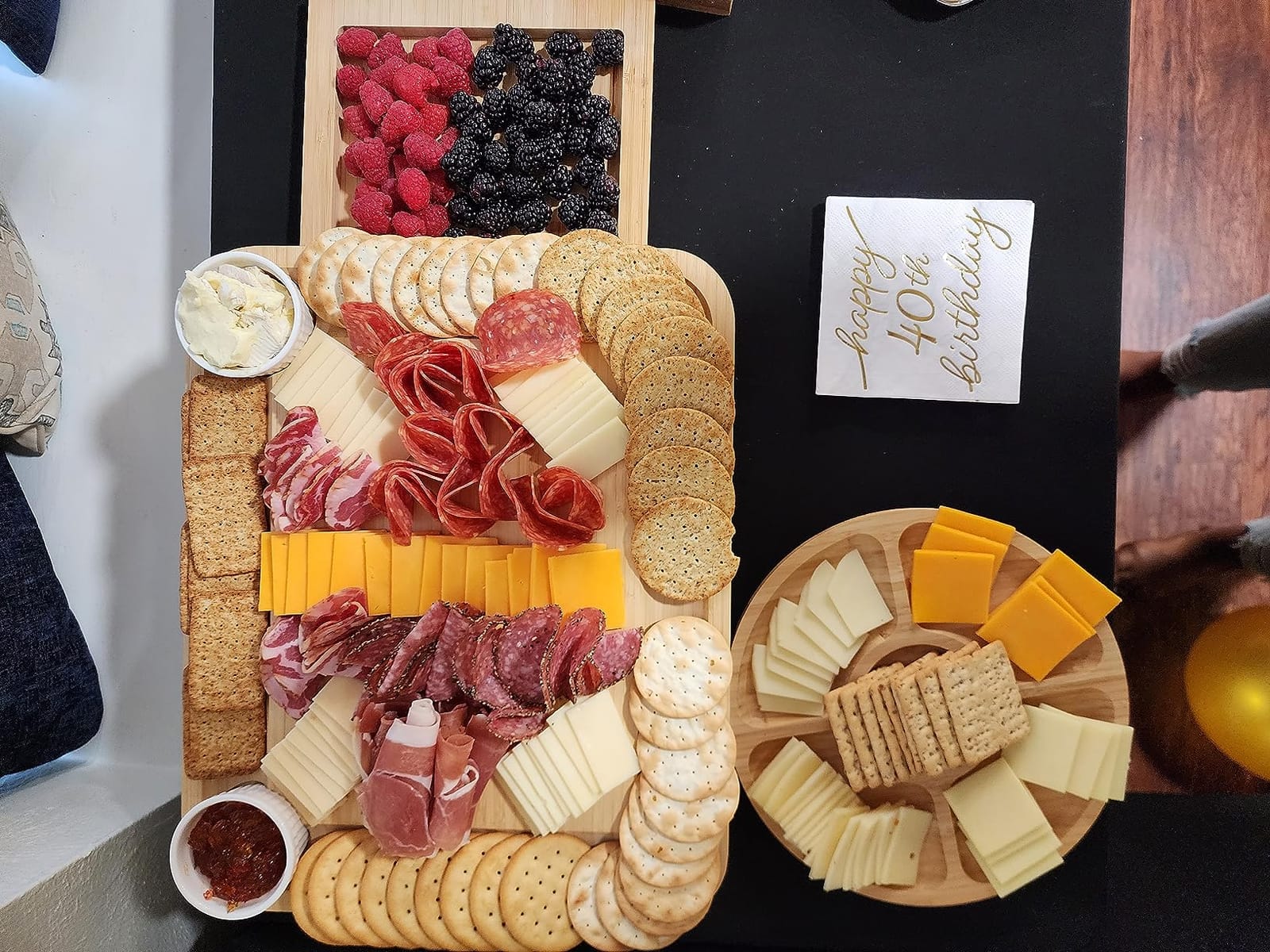 Bamboo Charcuterie Boards Gift Set - Simple Meat and Cheese Board Set with Charcuterie Board Accessories, Valentines Day Gifts, Unique House Warming Gifts New Home - Home it customer photo 1