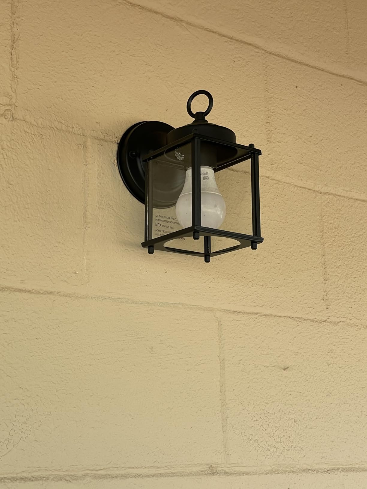 MATAMEYE Outdoor Wall Lantern, Exterior Waterproof Wall Sconce Light Fixtures, Black Front Door Wall Lighting with Clear Beveled Glass Shade, 2 Pack customer photo 2