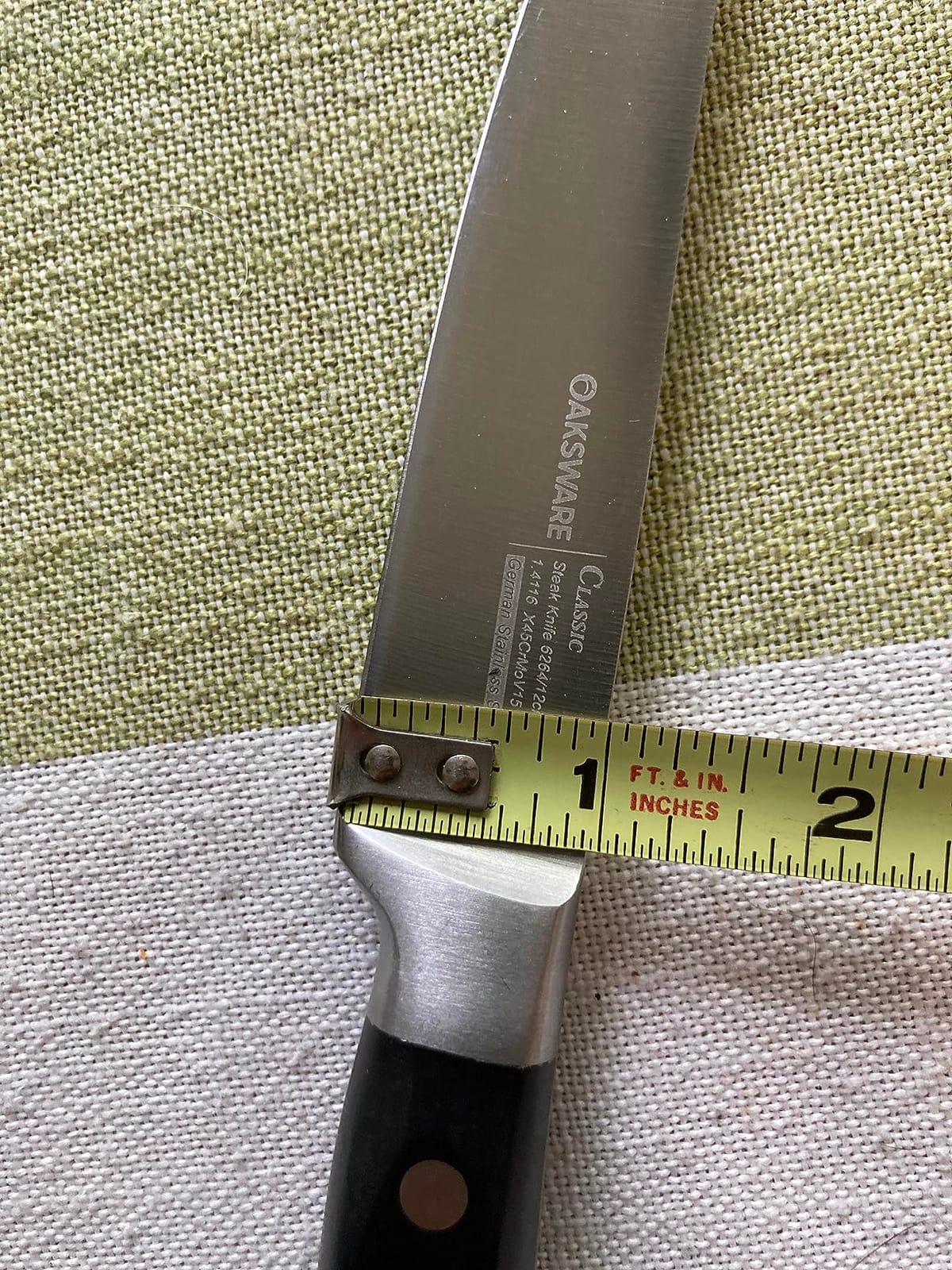 OAKSWARE Steak Knives Set of 8, 5 Inch Non Serrated Knife with Walnut Block customer photo 1