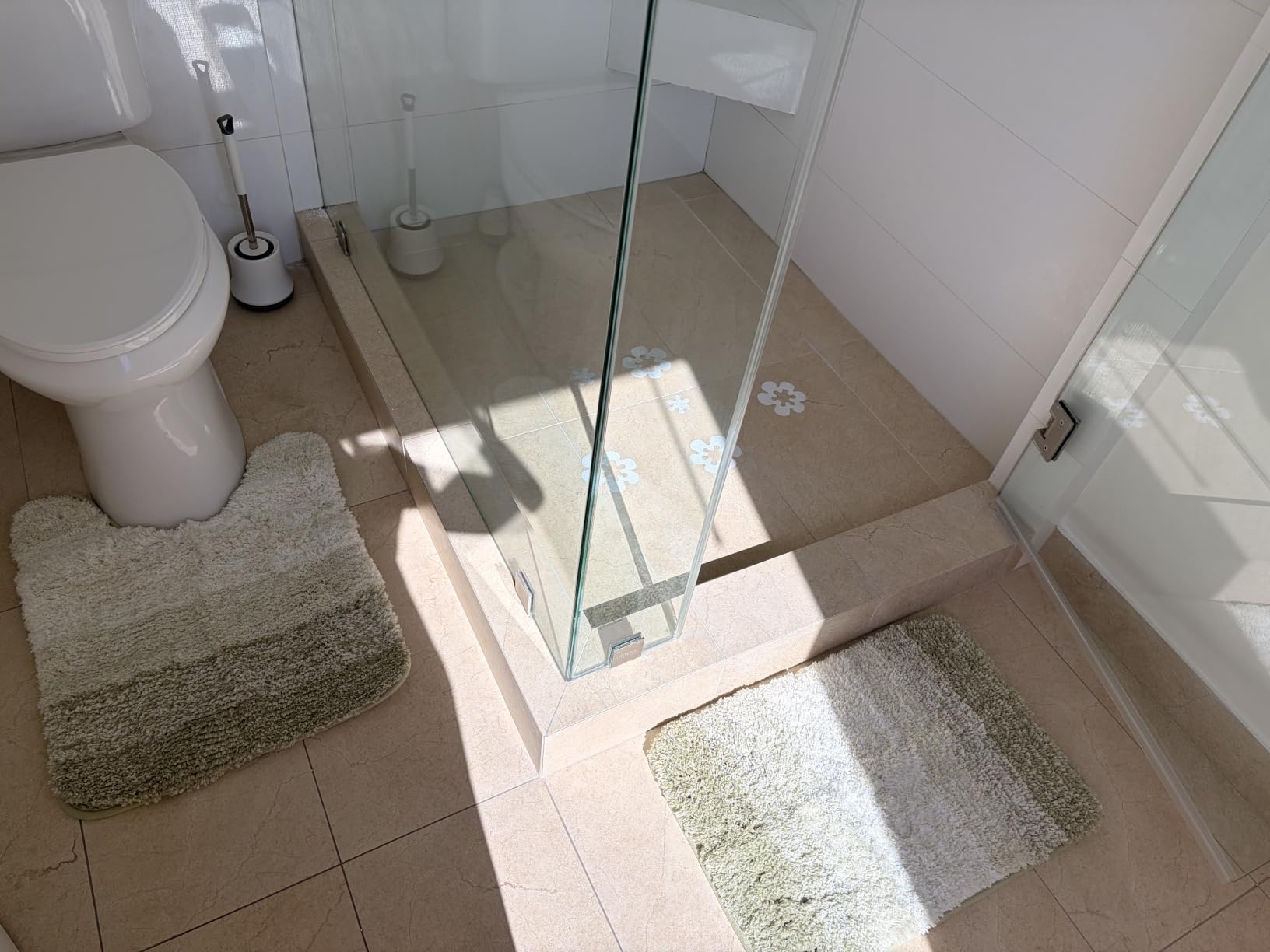 OLANLY Micorfiber Bathroom Rug Set 2 Piece, Soft Absorbent Bath Mats, Grey customer photo 2