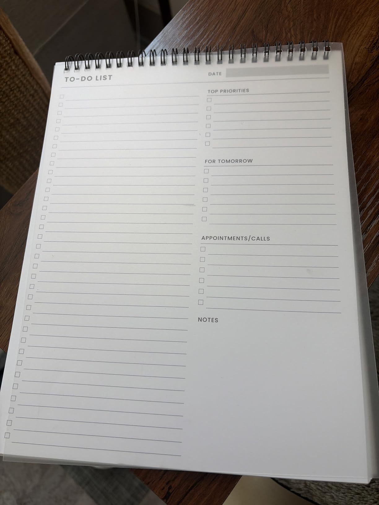To Do List Notepad with Multiple Functional Sections, Spiral Daily Planner customer photo 2