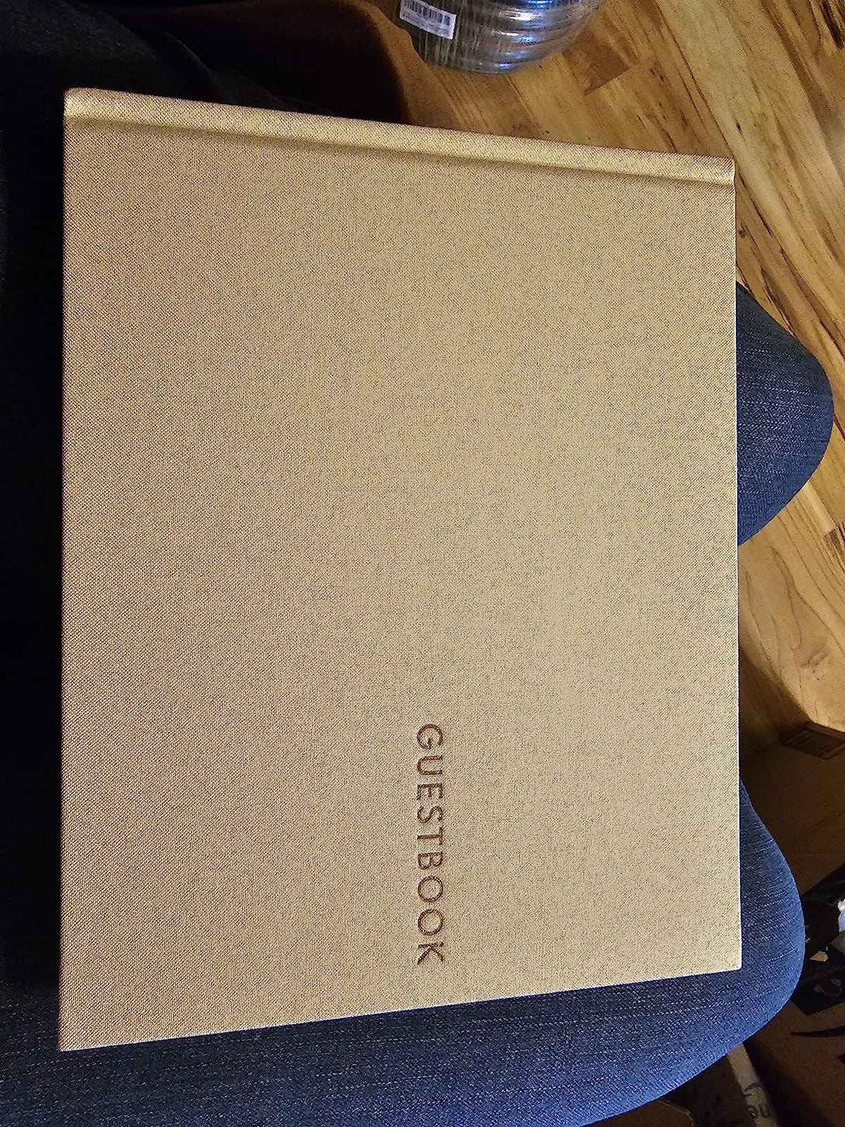 Beautiful Linen Wedding Guest Book - Elegant Guestbook for Your Reception customer photo 2