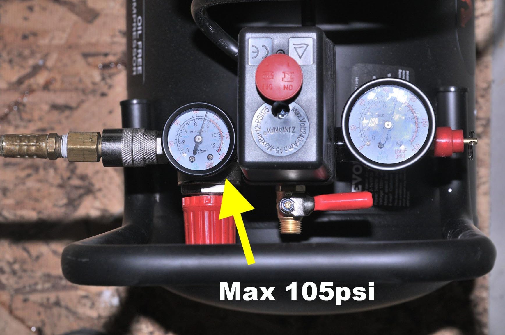 VEVOR 6.3 Gallon 2 HP Air Compressor, Max 116PSI, Oil Free Compressor Tank customer photo 1