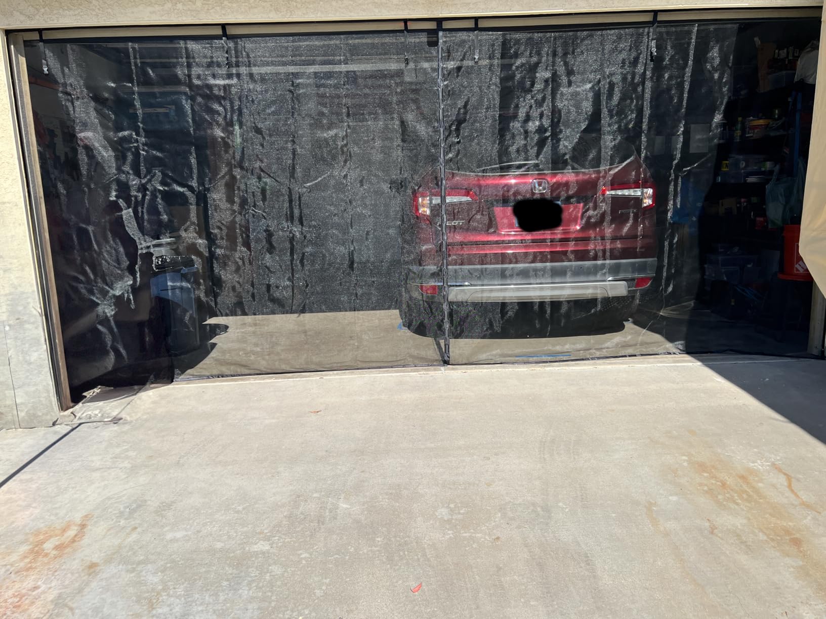 Elytsemoh Garage Screen Doors for 2-Car Garage -16x7FT, Fiberglass, Black customer photo 1