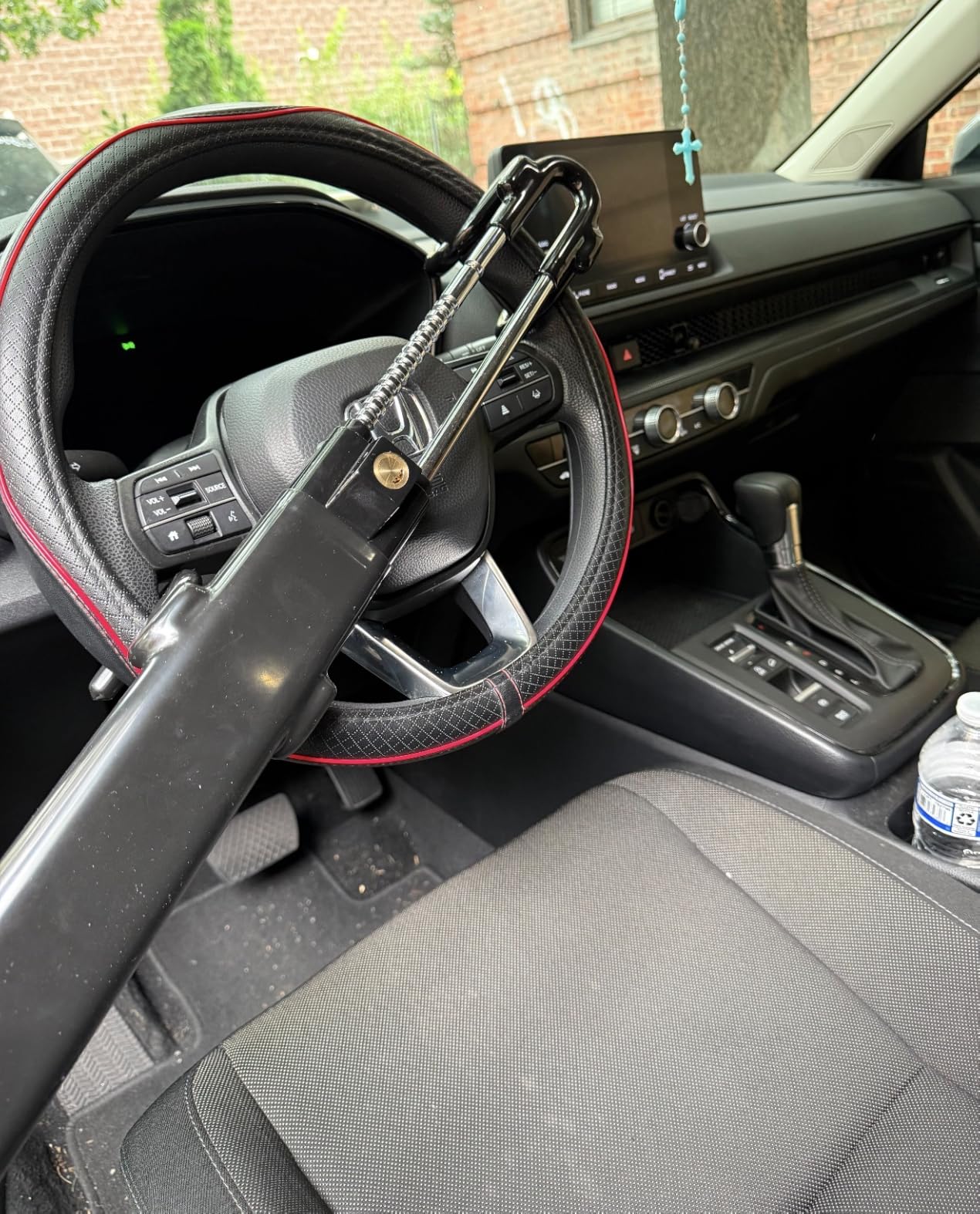 Tevlaphee Steering Wheel Lock - Heavy Duty Antitheft Device and Car Security Lock with Adjustable Locking and 3 Keys - Great Vehicle and Truck Deterrent (Yellow) customer photo 1