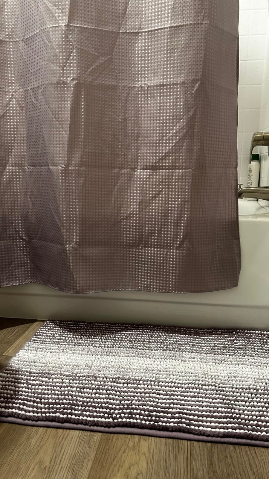BSICPRO Bathroom Rugs Sets 2 Piece, Non Slip Striped Bath Mats, Sage customer photo 2