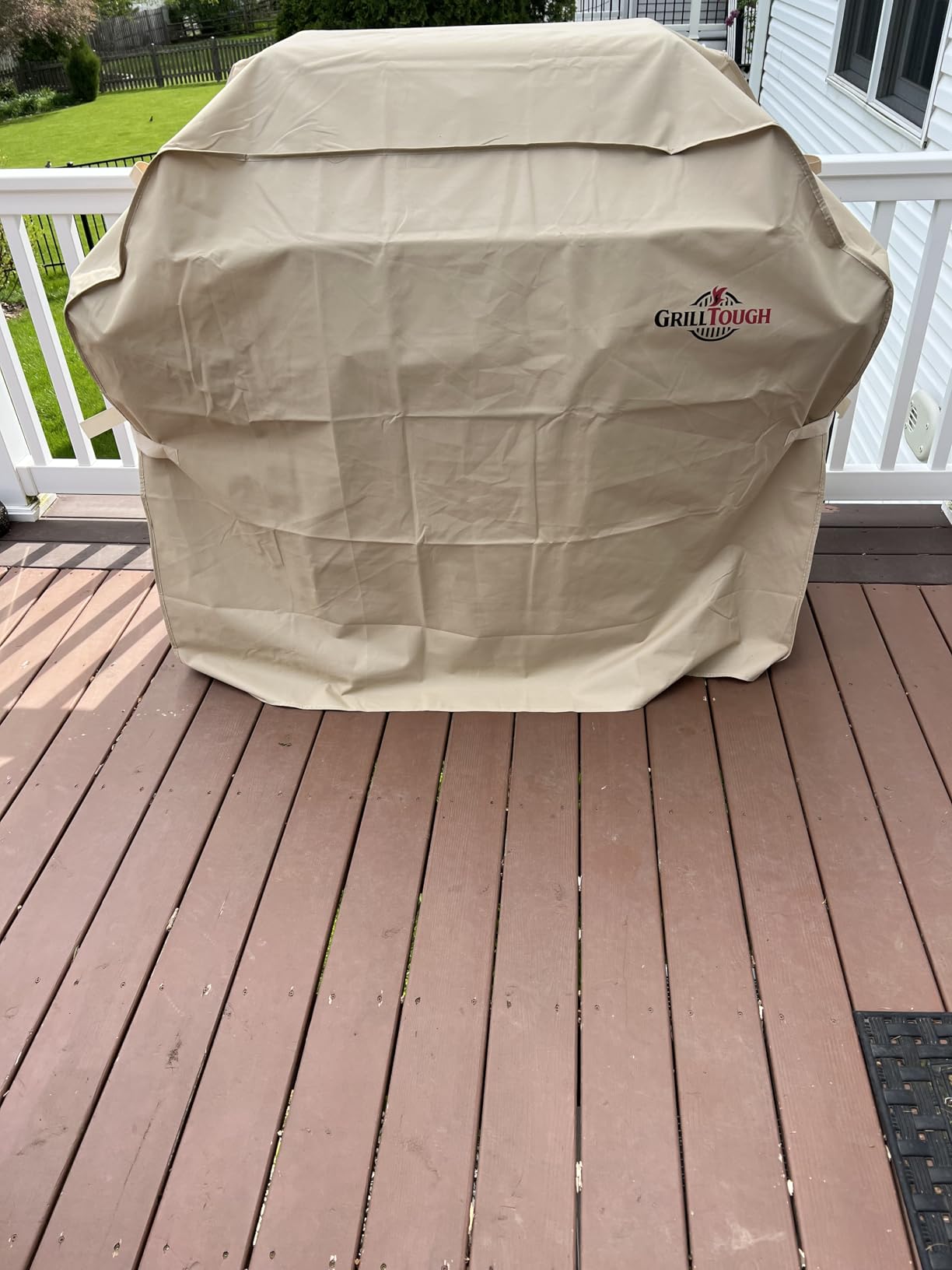 GrillTough Heavy Duty BBQ Grill Cover for Outdoor Grill, 58 Inch, Black customer photo 1