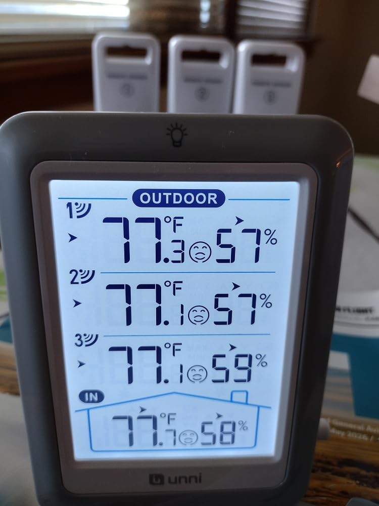 Indoor Outdoor Thermometer Wireless 4.5 Inch Display Digital Hygrometer customer photo 2