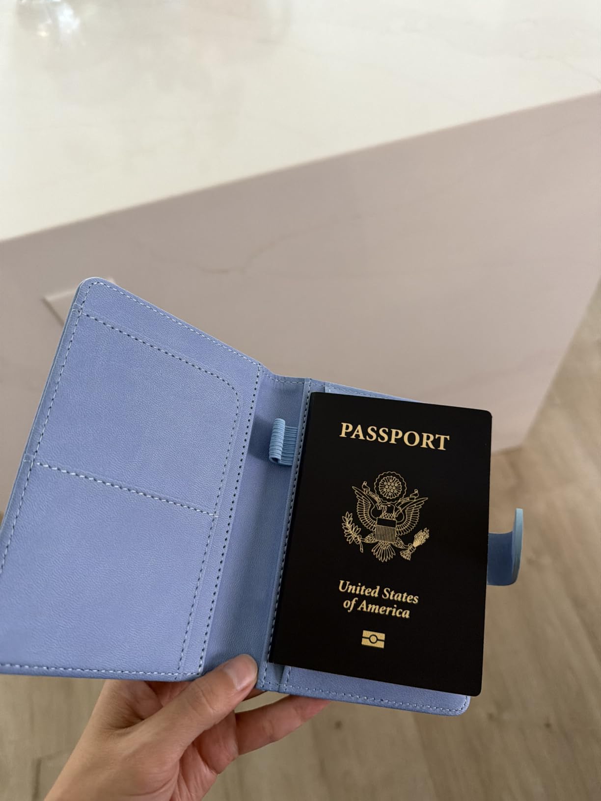 Melsbrinna Premium Leather Passport Holder Covers Case, Waterproof Rfid Blocking Travel Wallet Passport Holder with Pen Holder, Cute Passport Book for Women/Men customer photo 2