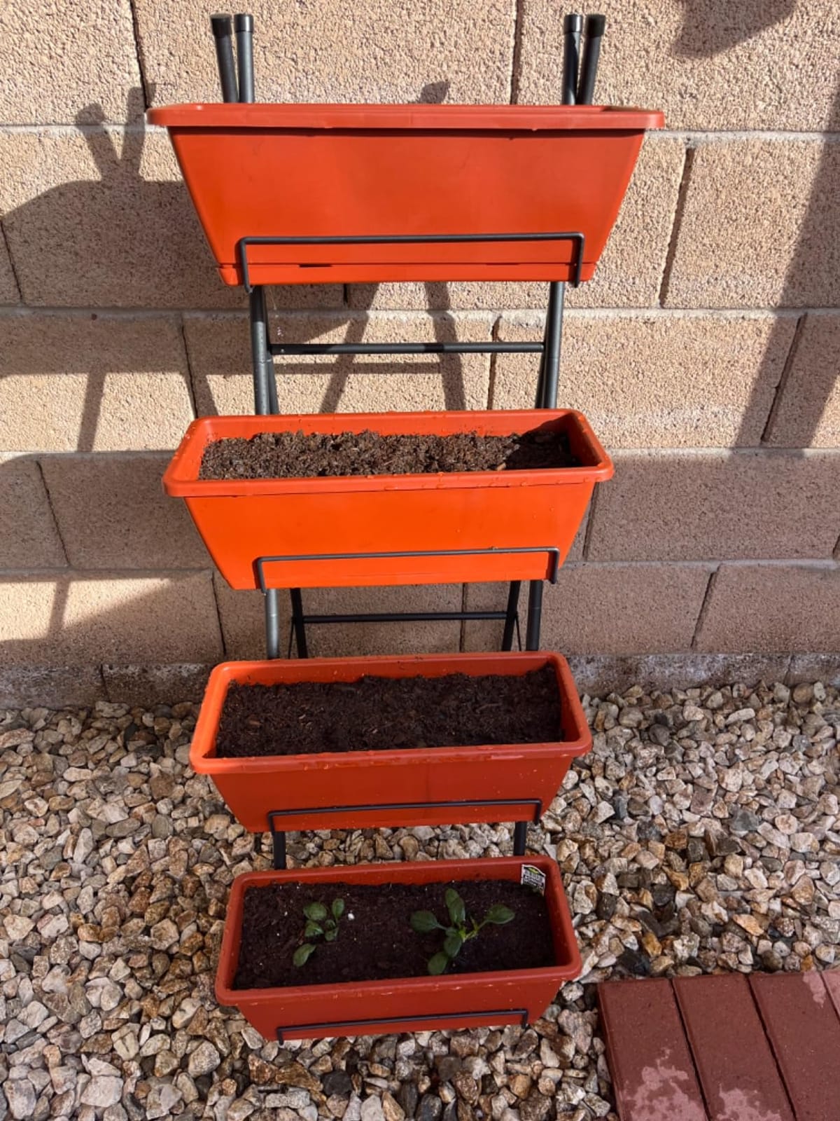 OYEAL Raised Garden Bed 4 Tier Vertical Garden Planters Indoor Outdoor Raised Planter Box with Legs Elevated Herb Garden Planter for Flowers Vegetables Plants, Black customer photo 1
