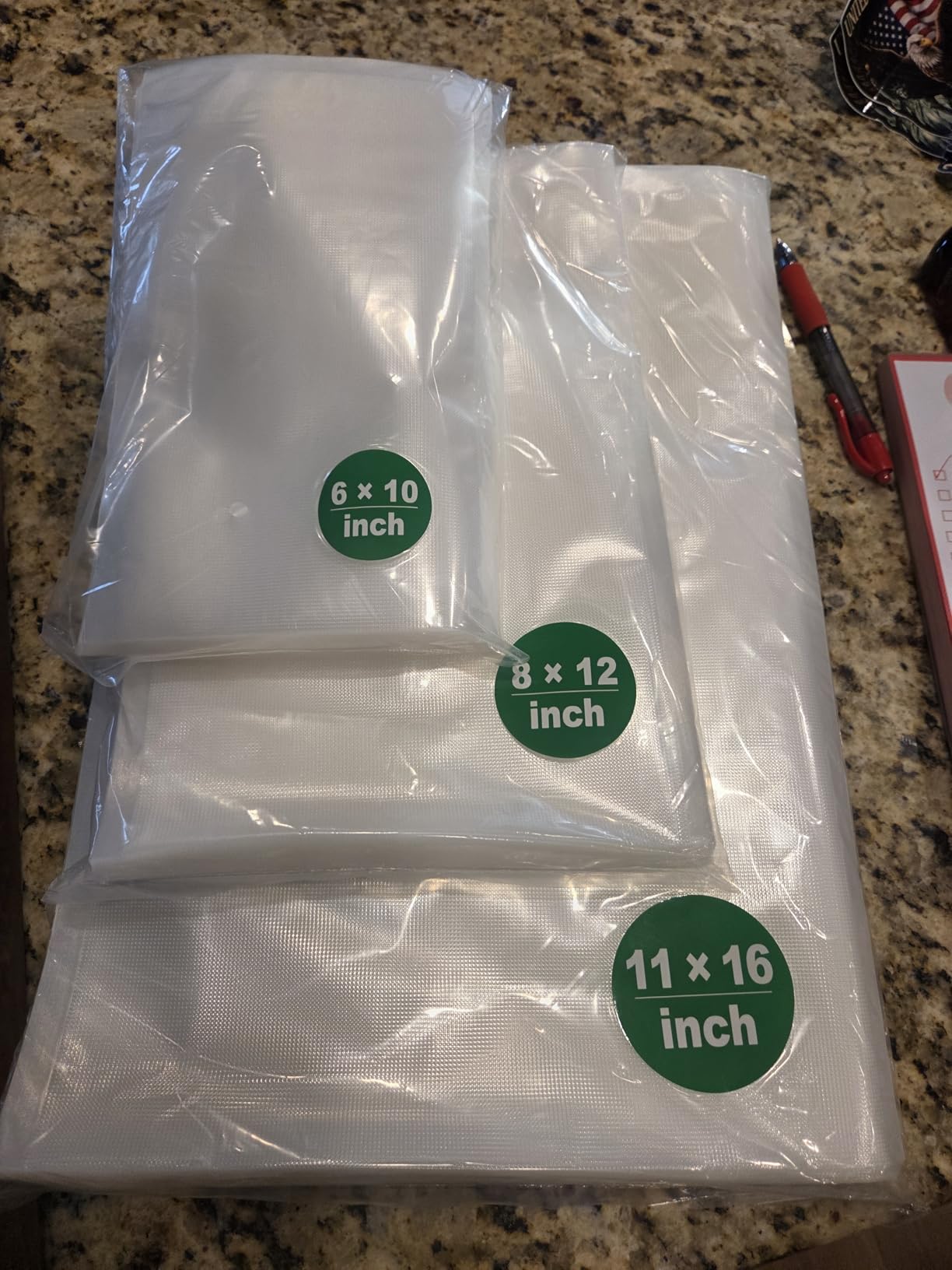 Syntus 150 Pcs Vacuum Sealer Bags for Food, 8x12+11x16+6x10, BPA Free | Precut Bags, 50 Quart + 50 Gallon + 50 Pint, Sous Vide Microwave Freezer Safe, Food Vacuum Storage, For All Vacuum Sealers customer photo 1