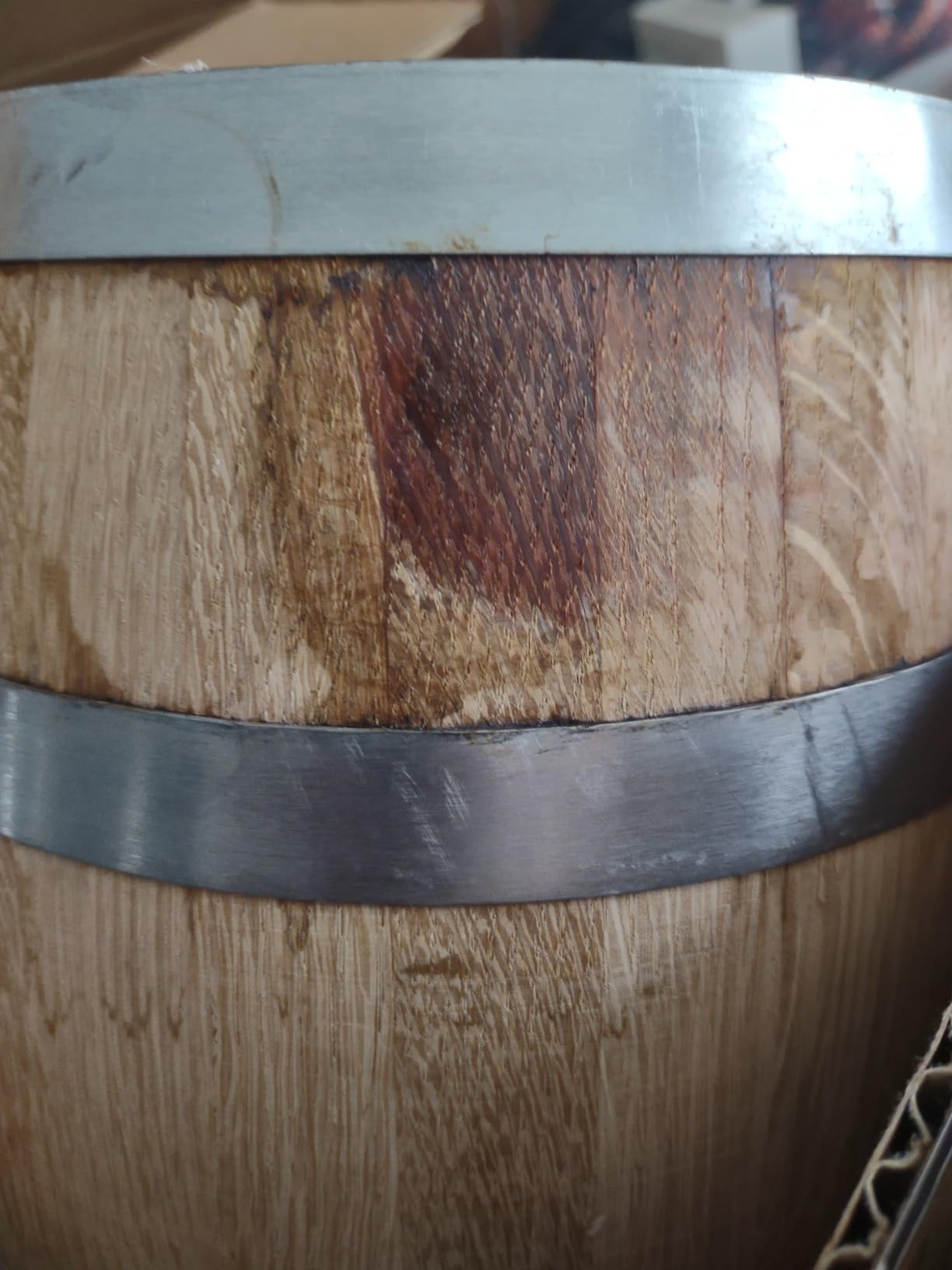 2.5 Gallon Charred American White Oak Barrel Keg, Whiskey Aging Barrel customer photo 2