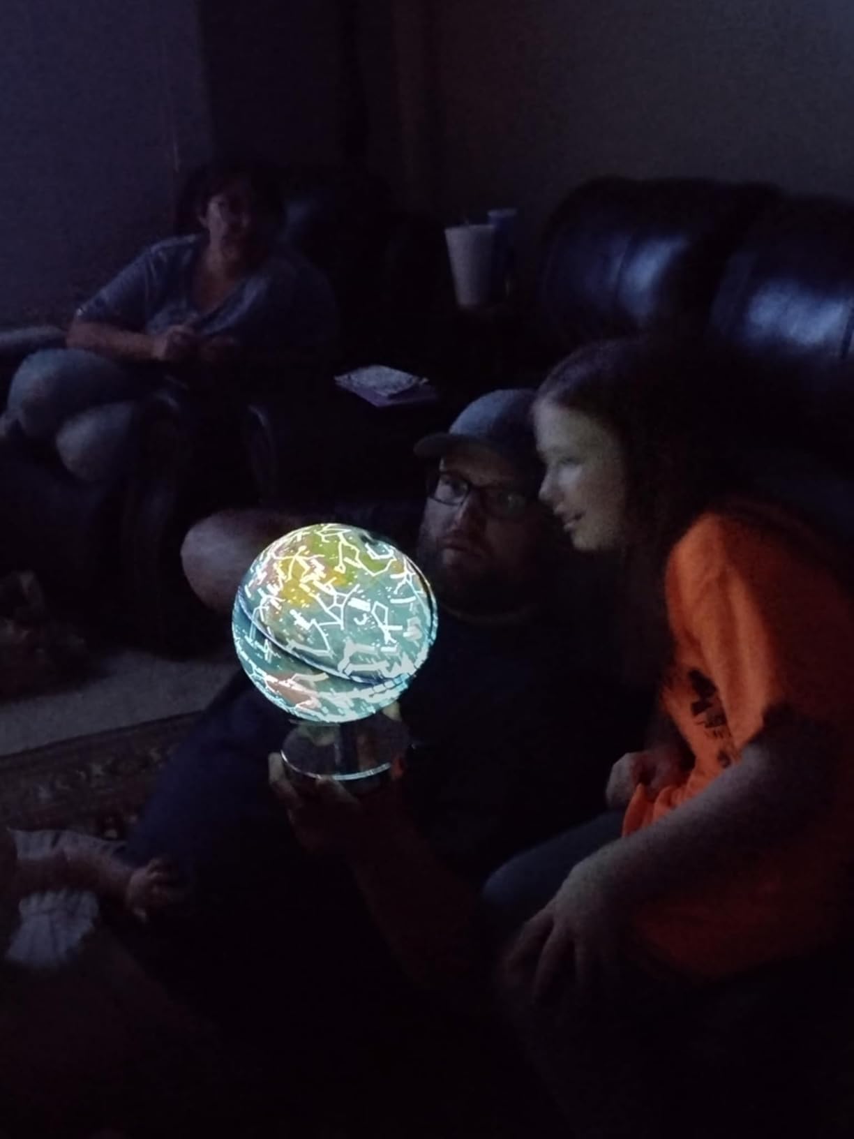 USA Toyz Illuminated Globe for Kids Learning- 3-in-1 STEM Globes of the World with Stand, Constellation Map, Built-in LED Night Light Desk Globe Lamp, Non-Tip Metal Base, 9.75” Tall, 7 Inch Diameter customer photo 2