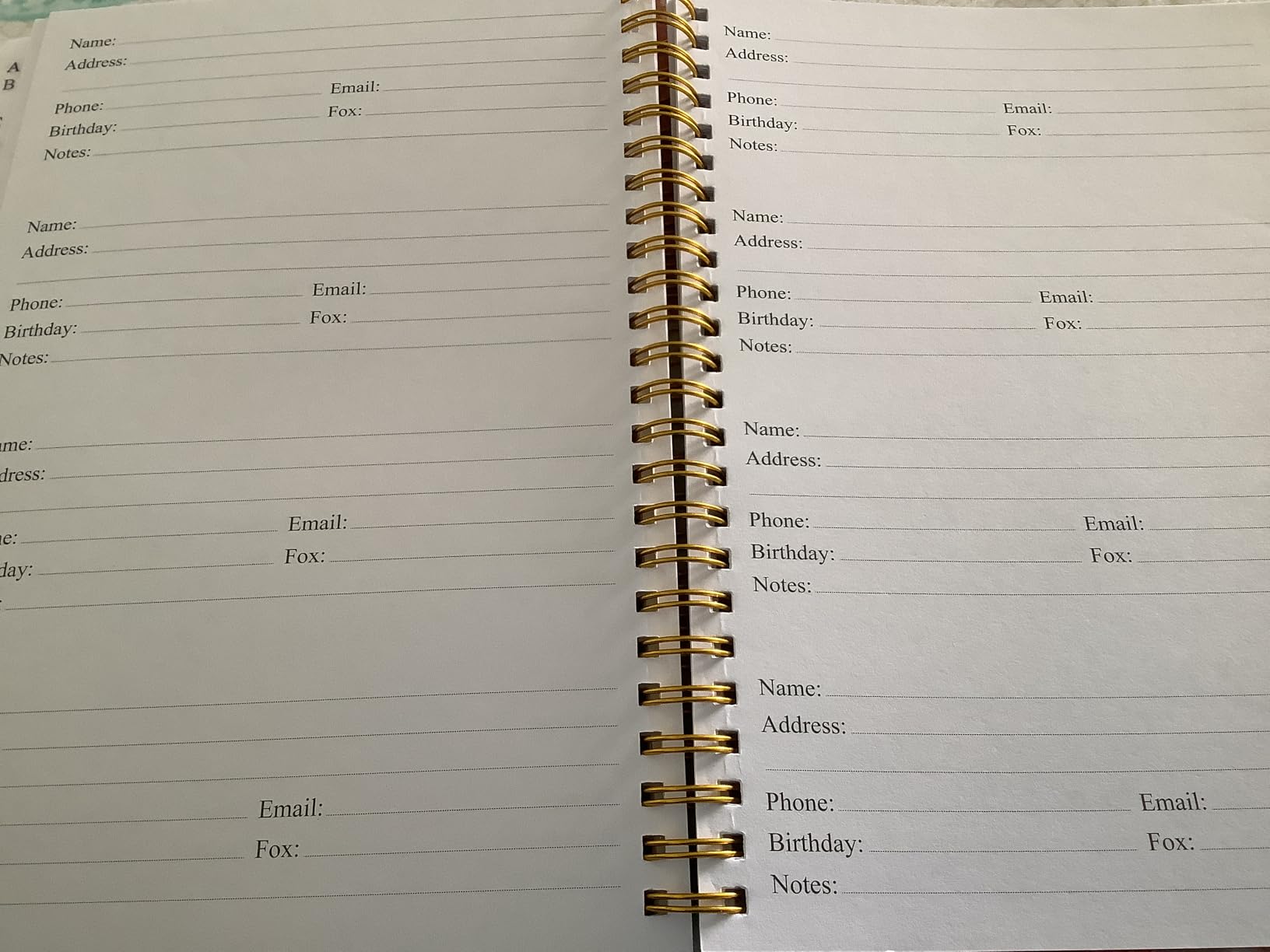 Address Book with Alphabetical Tabs - Small Address Book Spiral with Address Contacts, Special Date, Phone, Birthday & Internet Login Password for Home and Office, 4.3