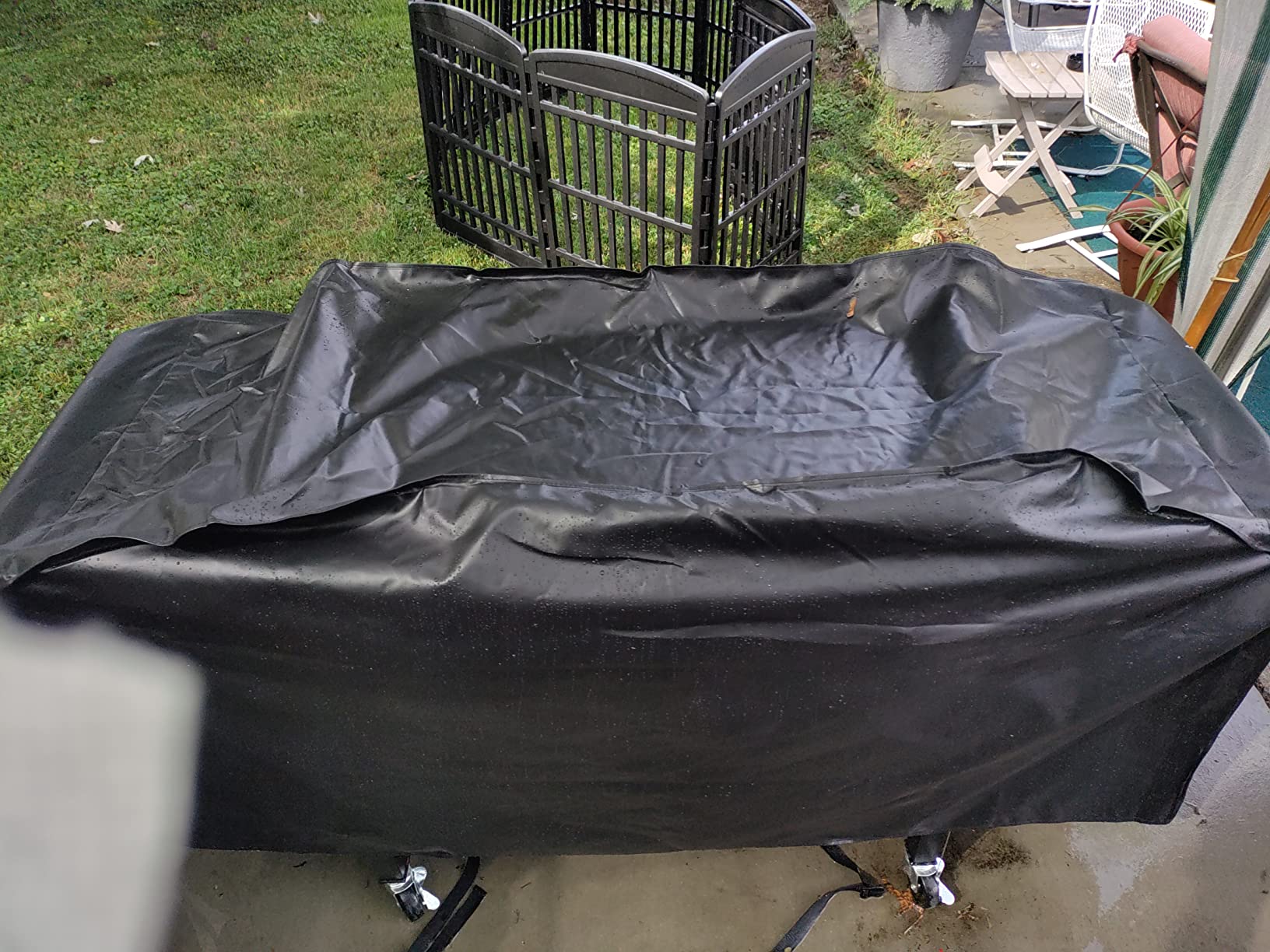 SHINESTAR Griddle Cover for Blackstone 36 Inch Griddle Without Hood, Heavy Duty Waterproof Flat Top Gas Grill Cover with Click-Close Straps, UV-Resistant BBQ Cover for More 4-Burner Griddle customer photo 1