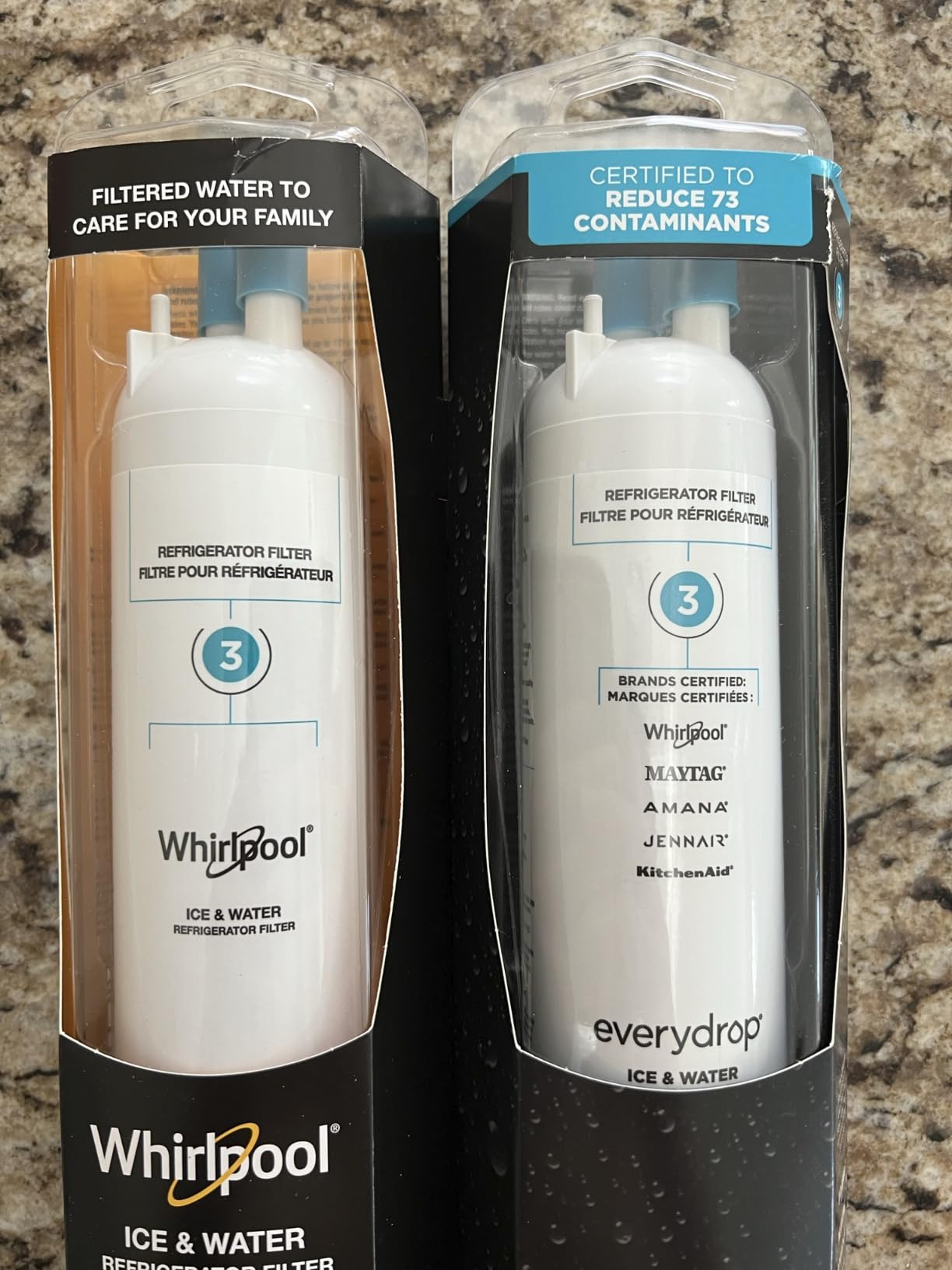Whirlpool Refrigerator Ice & Water Filter 3, WHR3RXD1, 1-Pack | NSF Certified to Reduce 73 Contaminants Including Lead, Pesticides & Pharmaceuticals customer photo 1