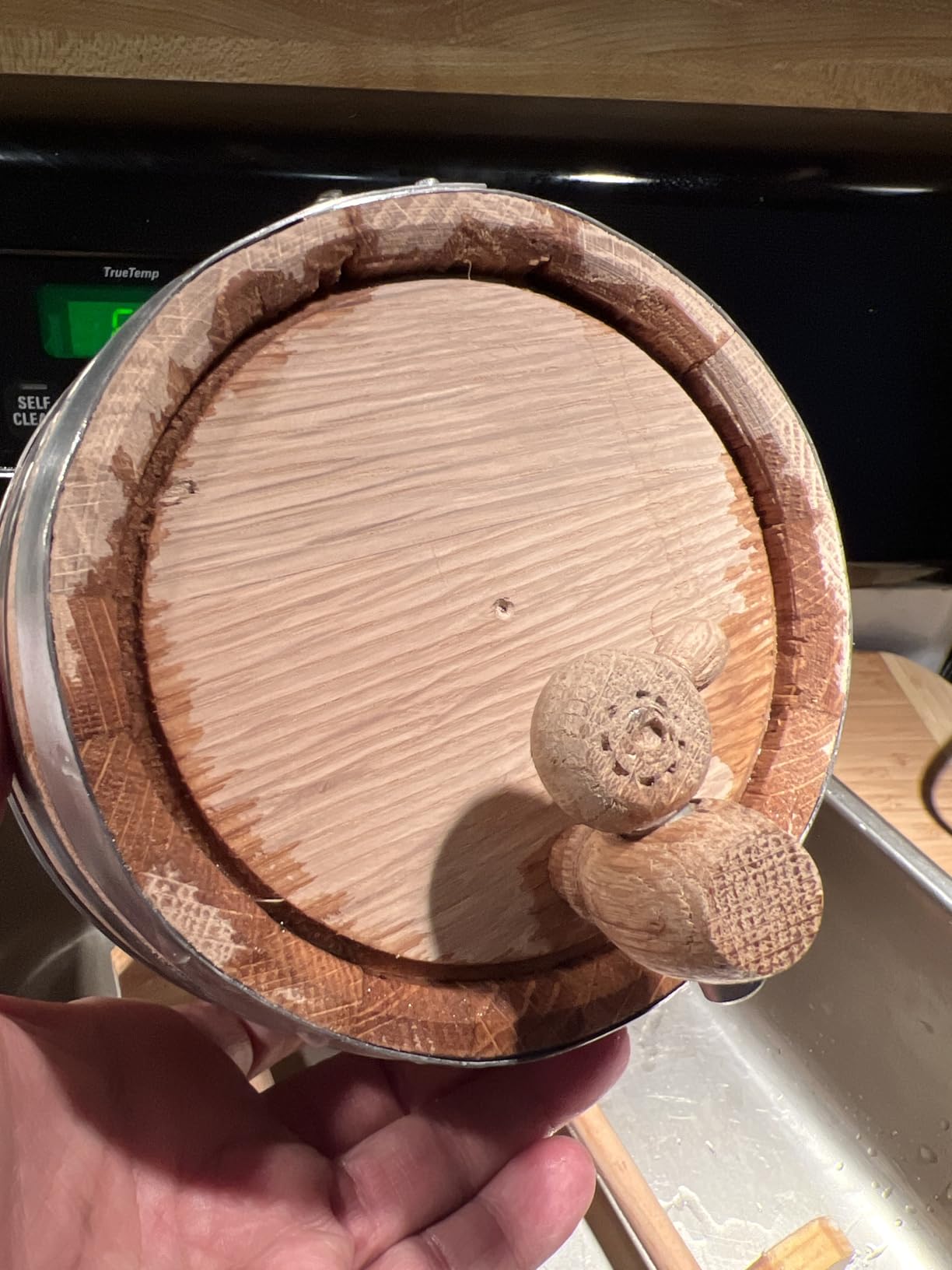 1 Gallon Charred Oak Aging Barrel, 5 Liter Bourbon Whiskey Wood Barrel customer photo 1