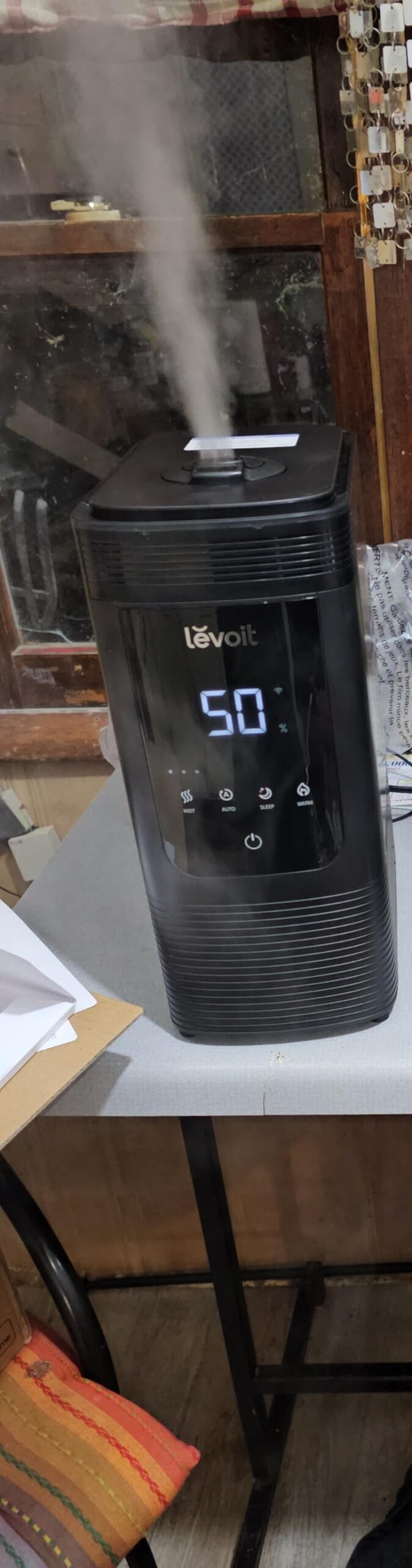 Levoit 6L Smart Warm and Cool Mist Humidifiers for Home Bedroom, 60H | Auto Customized Humidity for Large room, Schedule, Easy Top Fill, Essential Oil Diffuser, Whisper-Quiet, Handle, Black customer photo 1