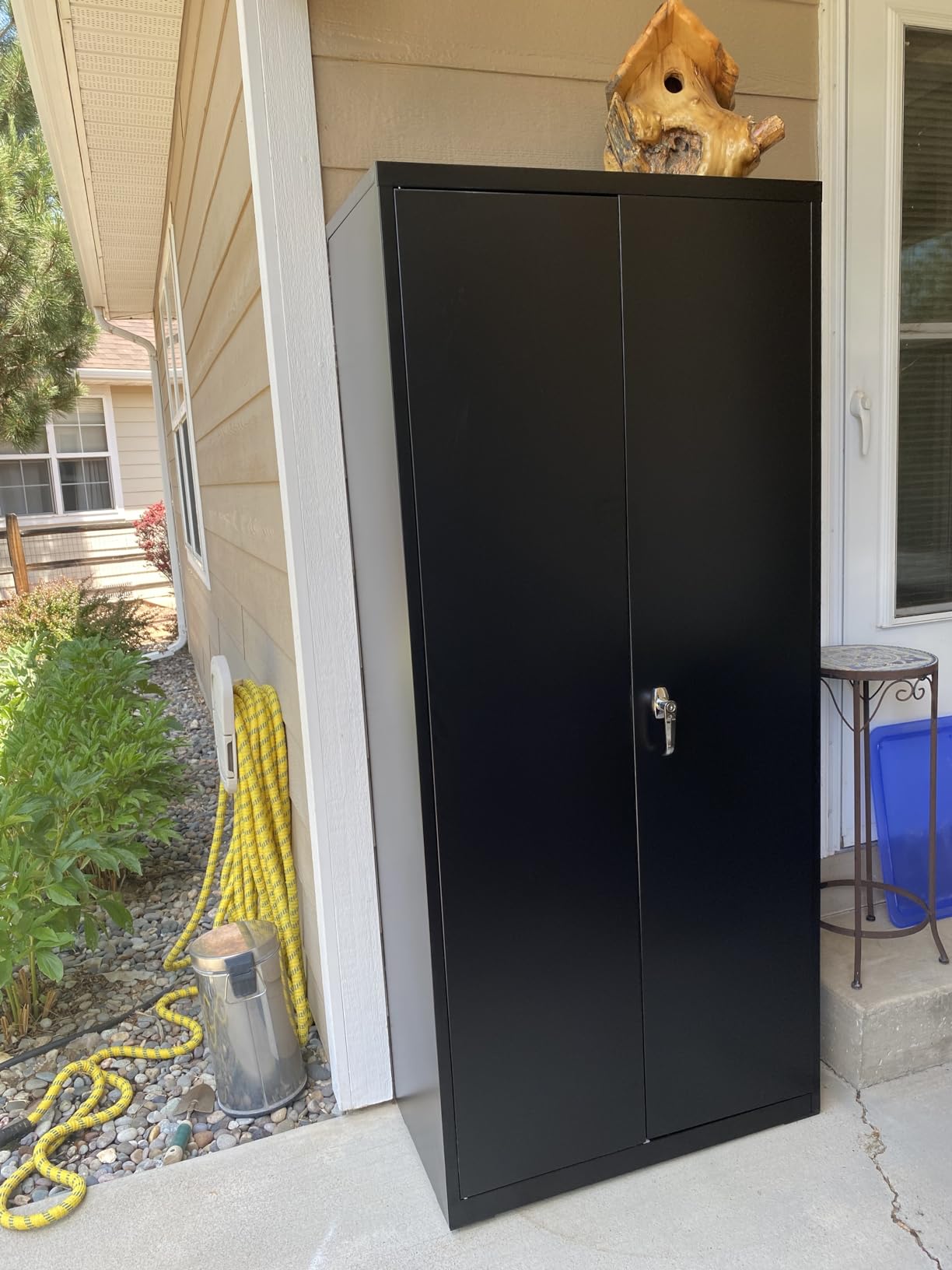 Greenvelly Storage Cabinet, 72” Black Garage Steel Locking Cabinet with Doors and 4 Adjustable Shelves, Tall Lockable File &Tool Cabinet for Home Office, Metal Classroom Cabinet Basement customer photo 2