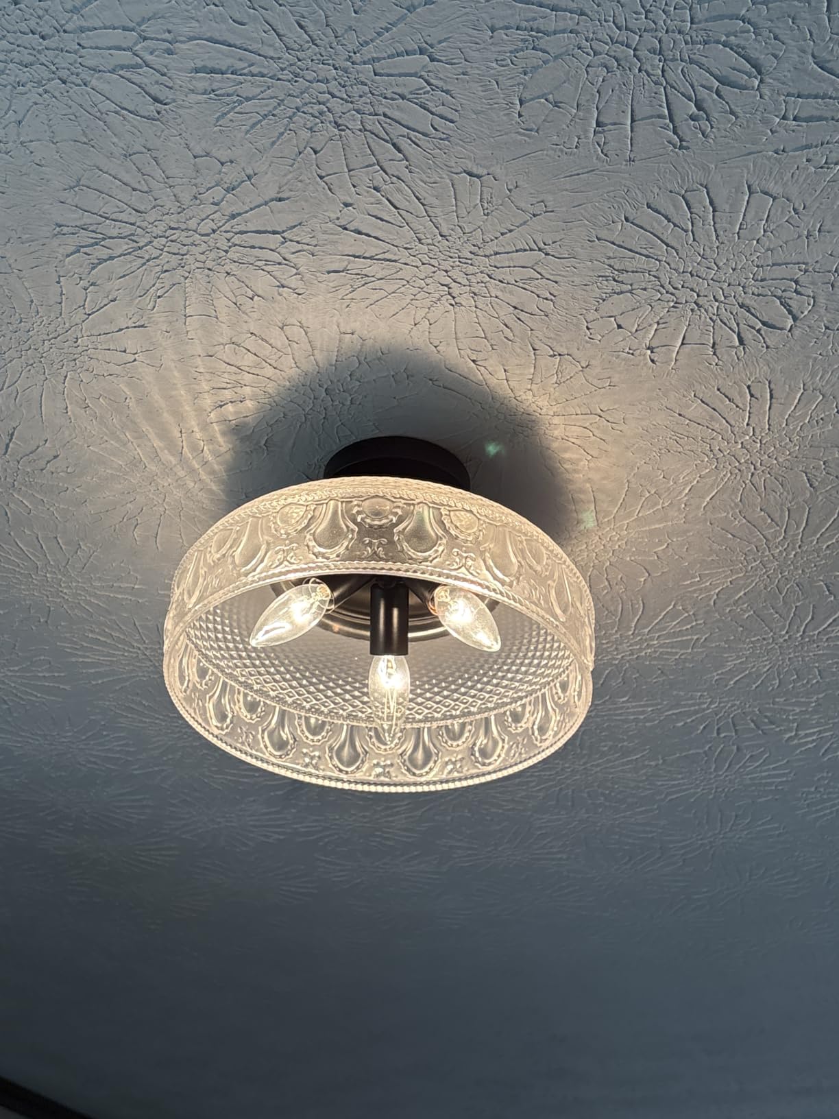 Lamomo Semi Flush Mount Ceiling Light, Golden Hallway Fixture, 12in customer photo 1