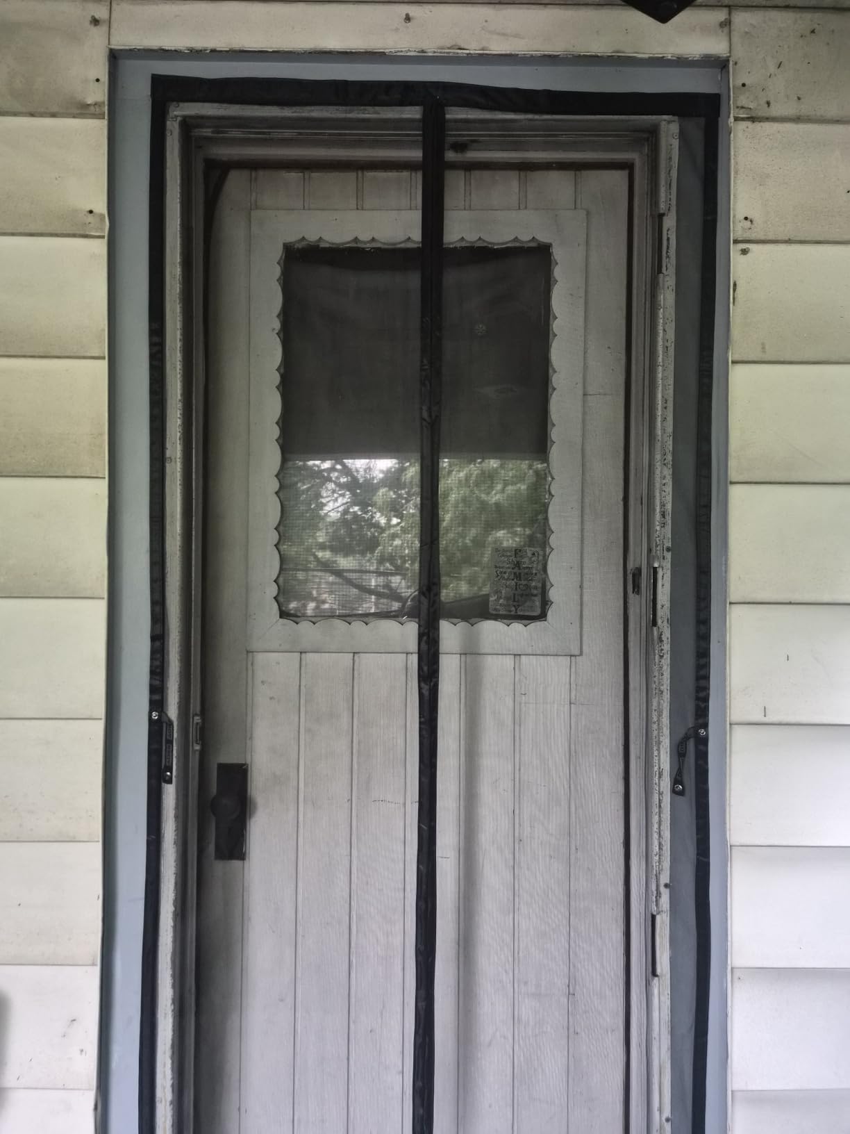 AUGO Garage Door Screen Magnetic Closure - Garage Screen Doors for 1 Car Garage Pull Down - Magnetic Screen Door Mesh - Heavy Duty Weighted Bottom - Pet & Kid Friendly - Keep Open Feature - 9' x 7' customer photo 2