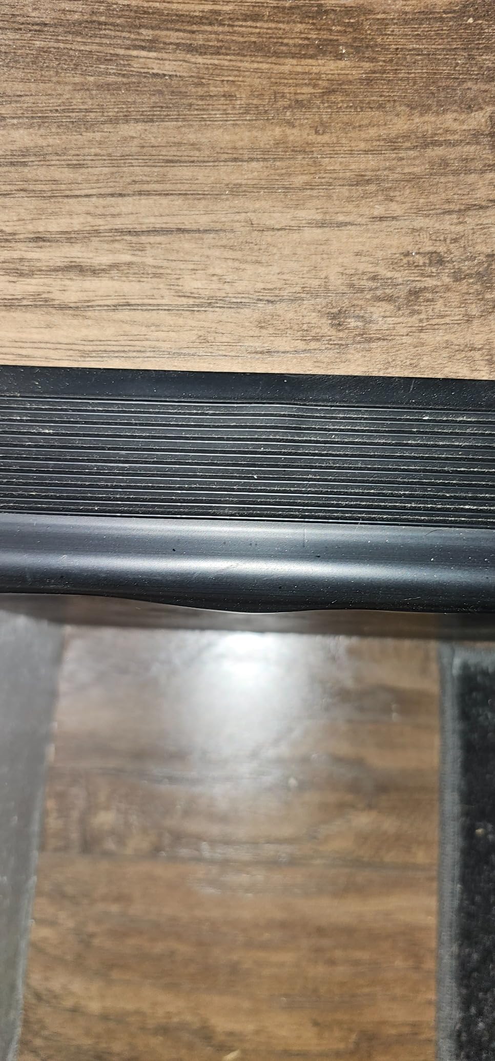 Trimold Vinyl Anti-Slip Stair Nosing, Self Adhesive Non-Slip Staircase Step, Flexible Rubber Treads Edge Protector Molding Trim for Outdoor & Indoor Uses (16.4ft, Gray) customer photo 1