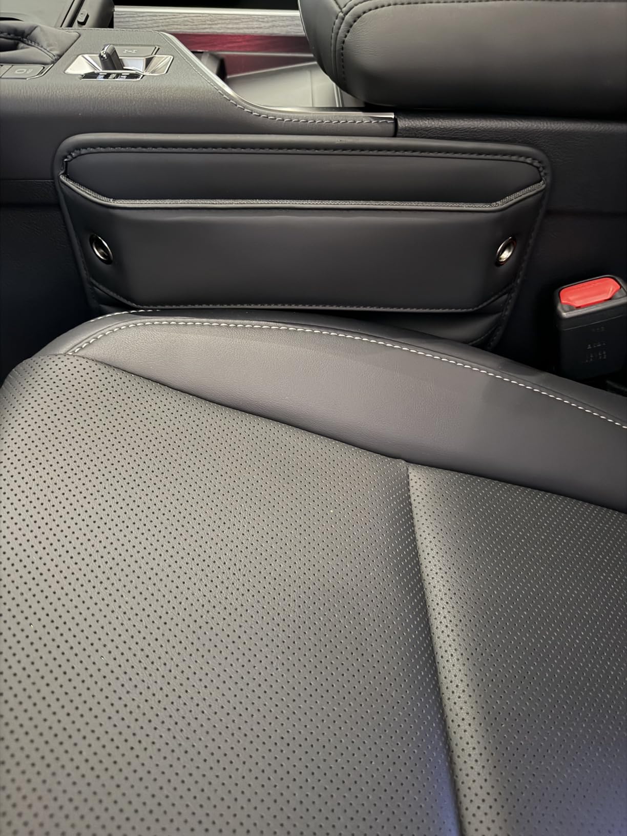 Premium Leather Car Seat Gap Filler Organizer (0.2”-1.2