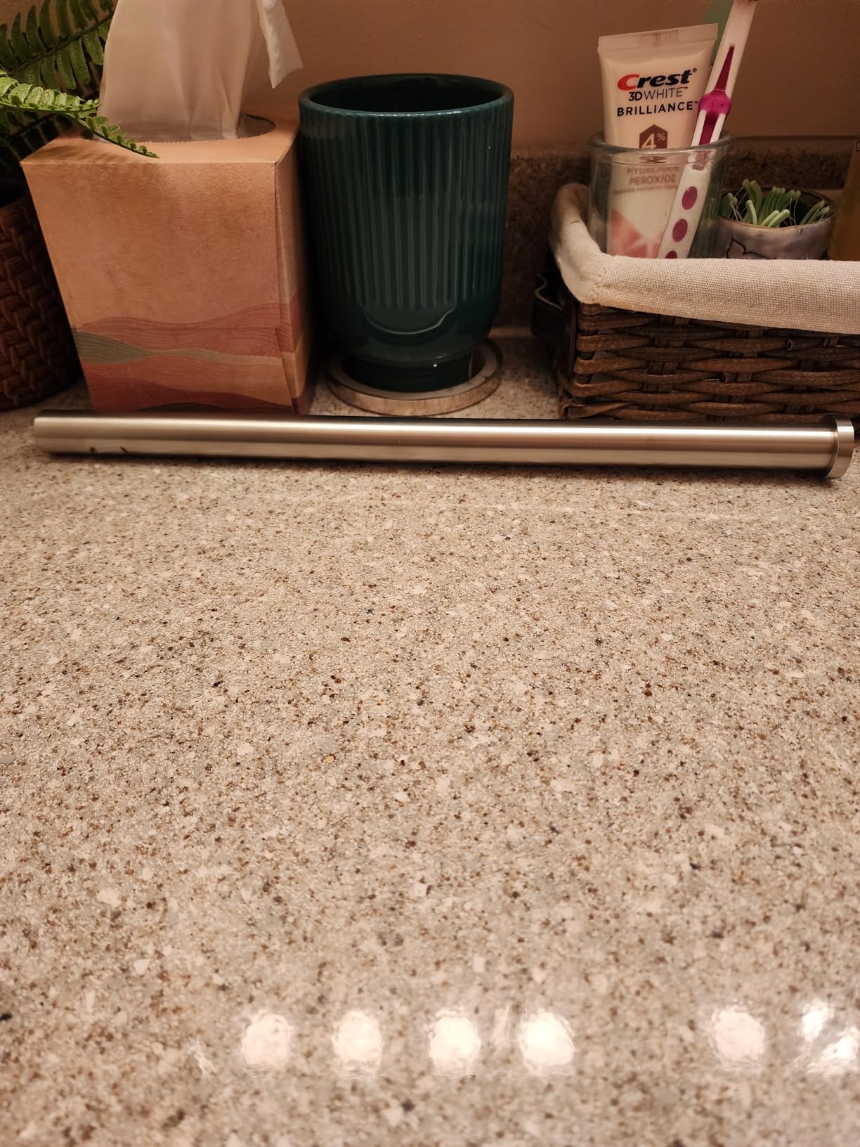 KES Free Standing Towel Rack with Marble Base and 3 Swivel Arms, 40 Inch customer photo 1