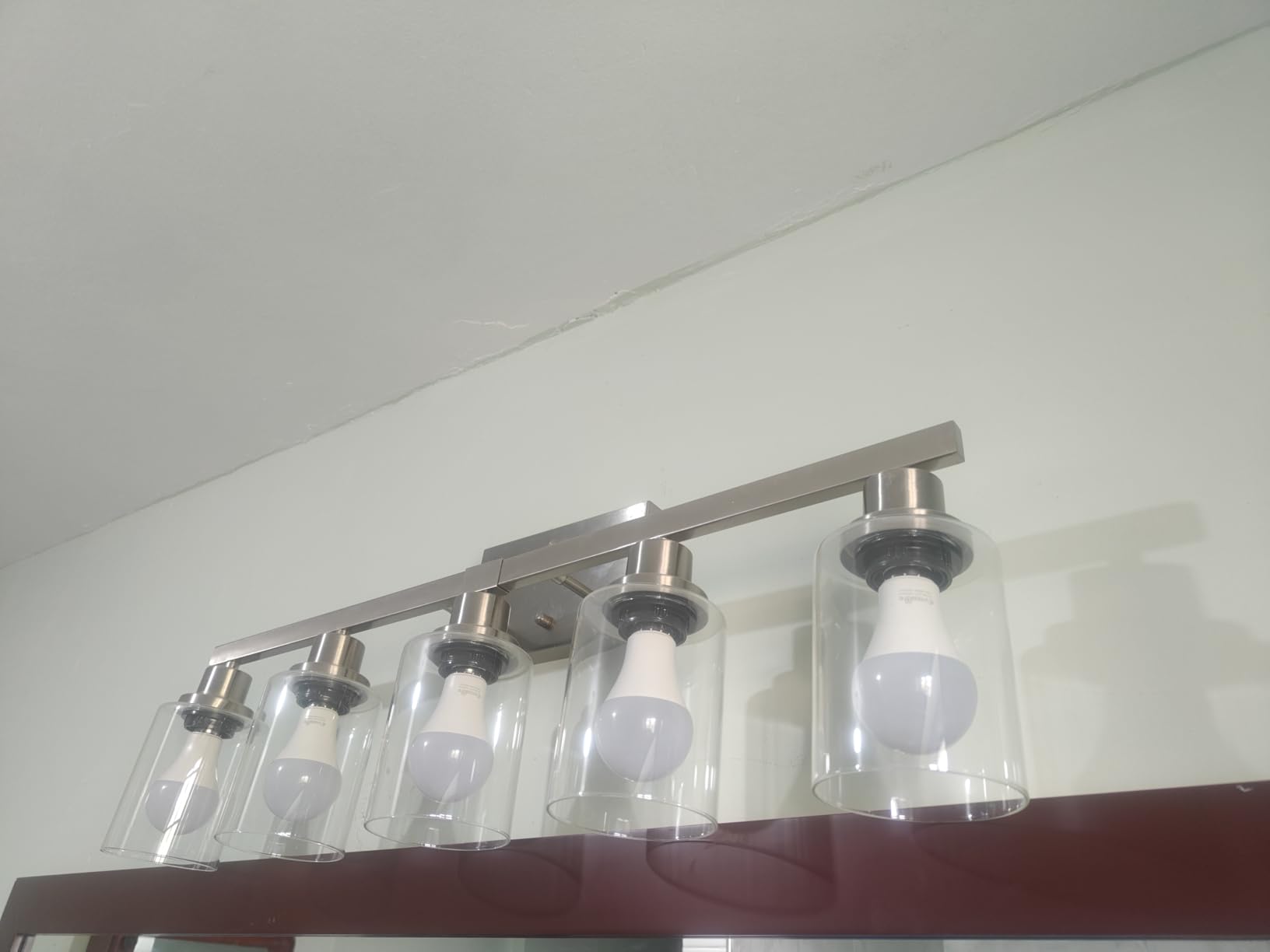 5-Light Black Bathroom Vanity Light, Modern Vanity Lighting Fixture for Bathroom, 31