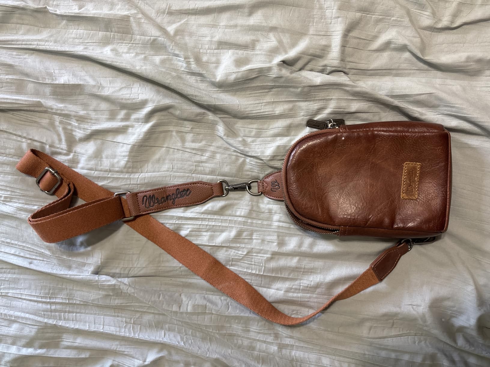 Wrangler Small Sling Bag for Women Leather Crossbody Bags Purse Fanny Packs customer photo 1