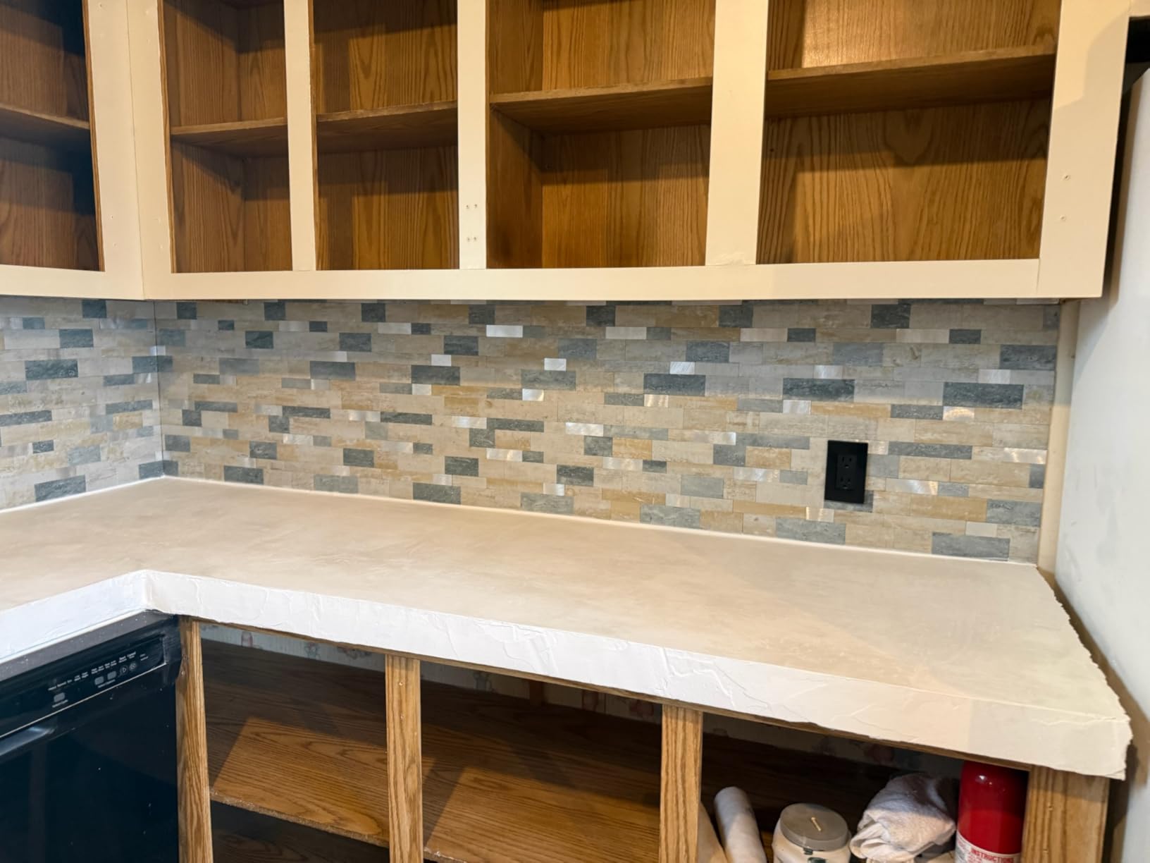 Stone Peel Stick Backsplash Tiles Kitchen Wall Blue Green 10pcs customer photo 2