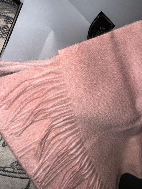 Villand Pure 100% Cashmere Scarf with Fringed Edges, Ultra Soft Large Cashmere Shawl Wrap for Women and Men customer photo 1
