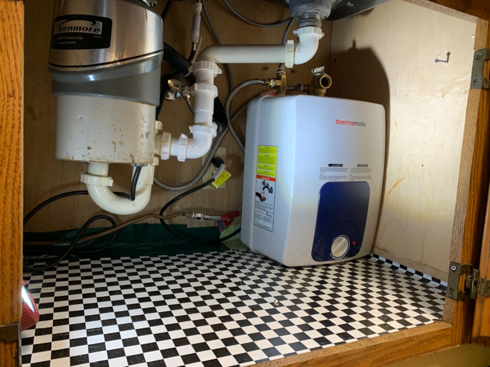 ThermoMate Mini Tank Water Heater Electric, ES250B 2.5 Gallon Point of Use Under Sink Water Heater, 120V Corded Wall or Floor Mounted, UL Listed customer photo 1