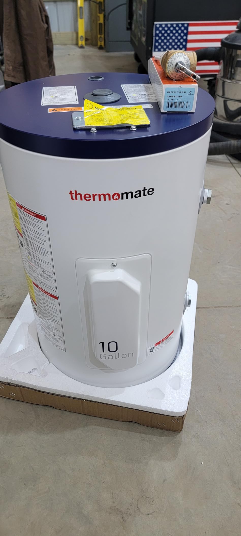 ThermoMate Mini Tank Water Heater Electric, ES250B 2.5 Gallon Point of Use Under Sink Water Heater, 120V Corded Wall or Floor Mounted, UL Listed customer photo 2