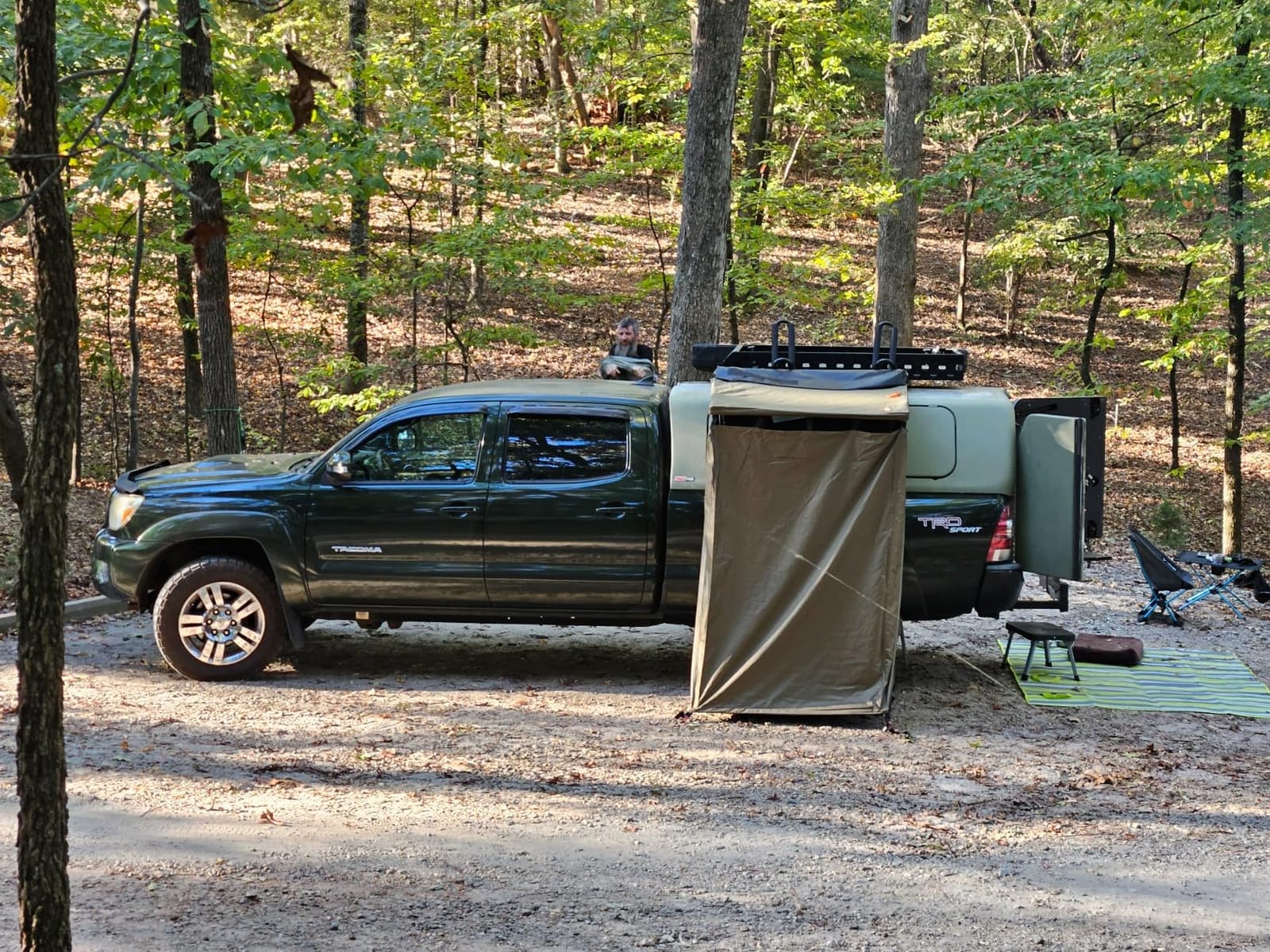 SAMOUT Vehicle Side Shower Room with Roof, 3.3ft x 3.3ft Privacy Shelter Restroom, Car Side Shower Room, Portable Shower Tent for Camping customer photo 2