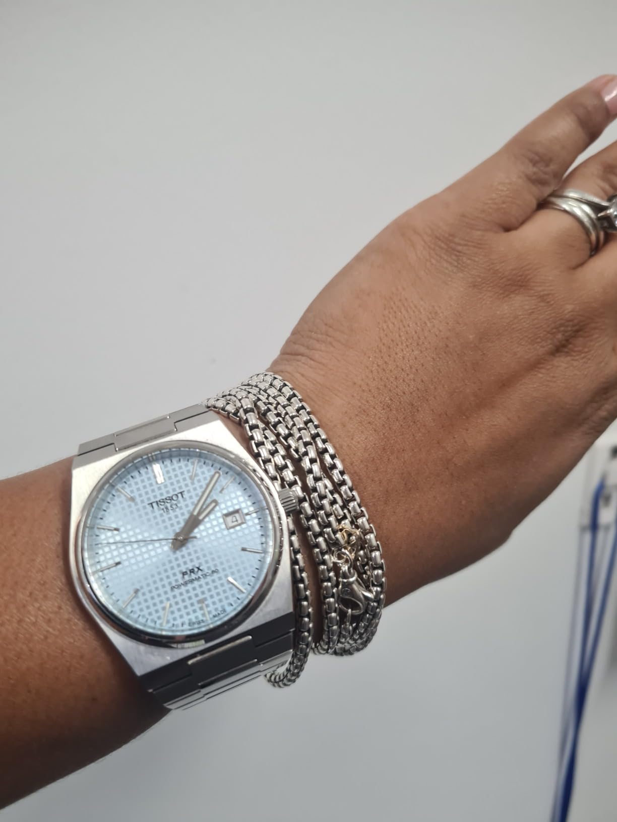 Tissot PRX, Swiss Automatic, 40mm, Ice Blue Dial, Men’s Watch customer photo 2
