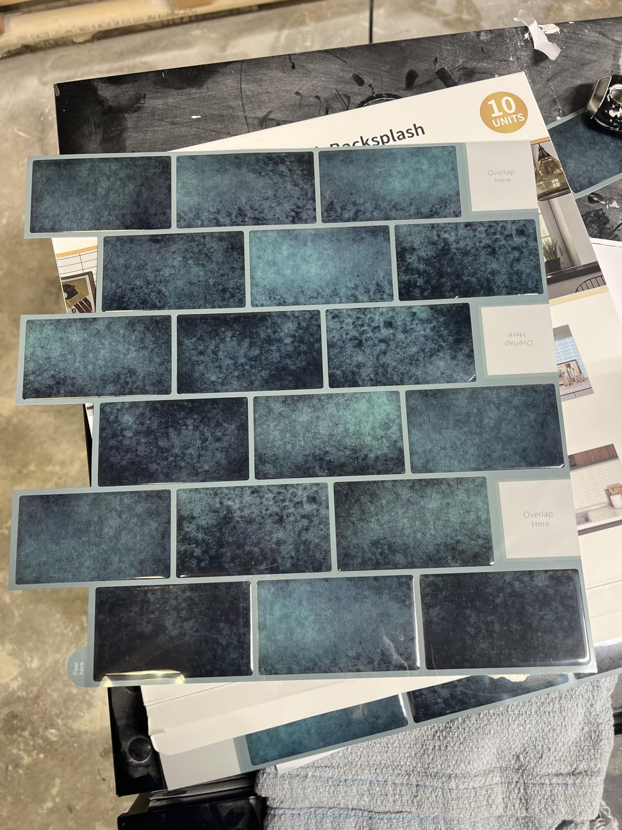 DEWOO White Peel and Stick Backsplash Subway Tile for Kitchen Wall 10-Sheet customer photo 2