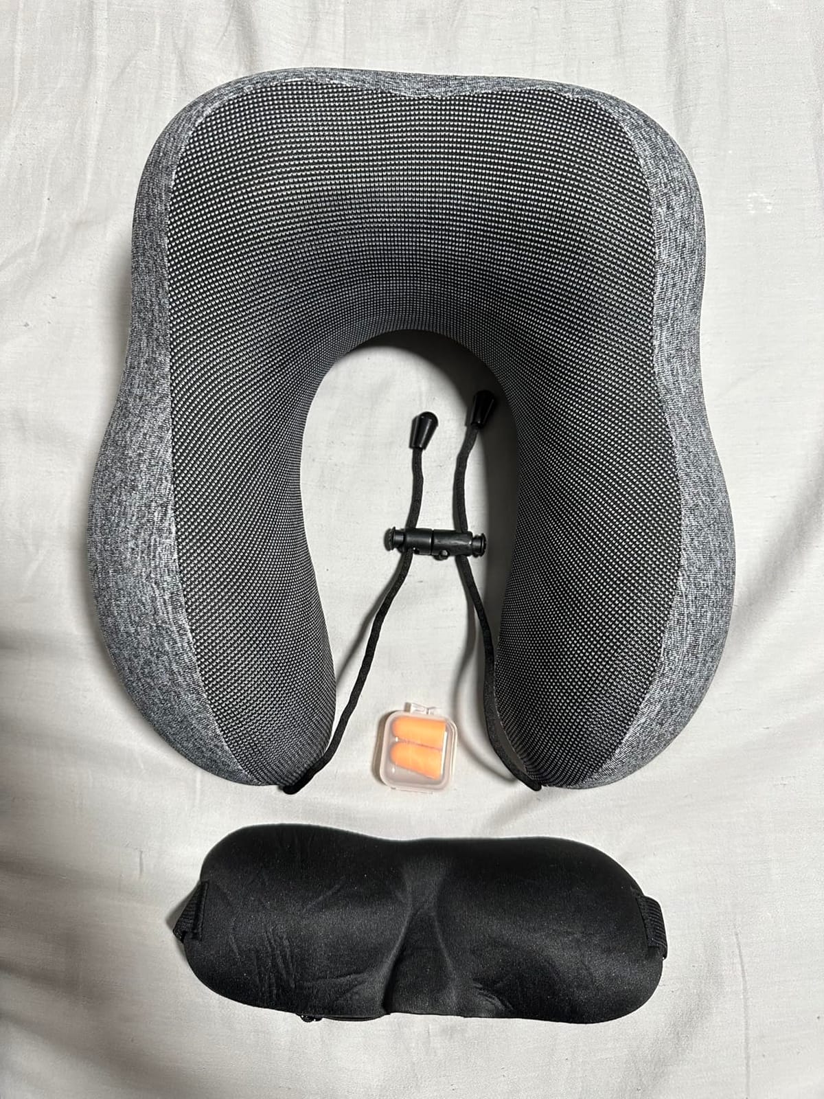 ExploreBliss Travel Pillow, Memory Foam Neck Pillow Airplane, Grey customer photo 1