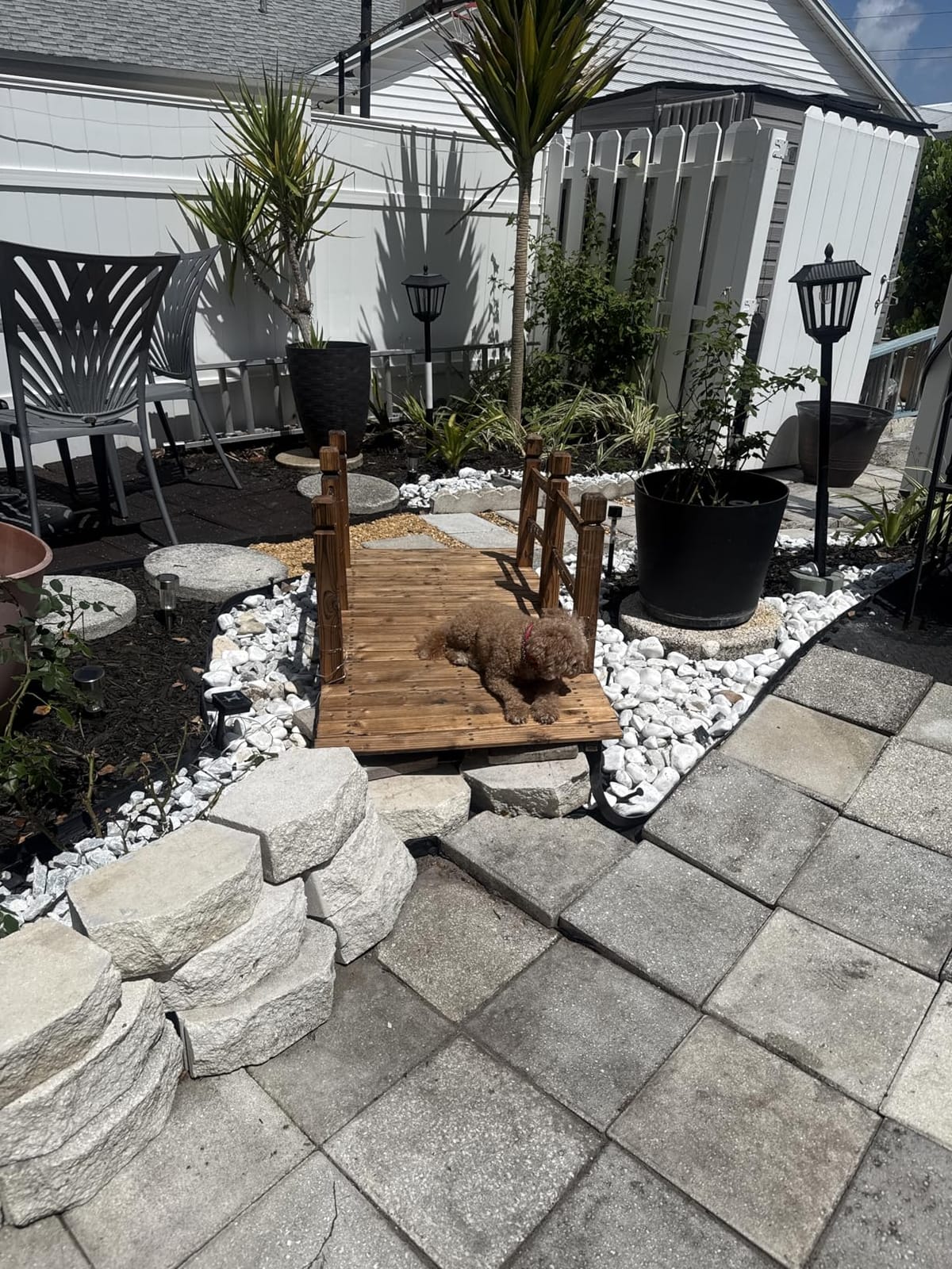 HAPPYGRILL 5FT Wooden Garden Bridge with Double Safety Railings customer photo 1