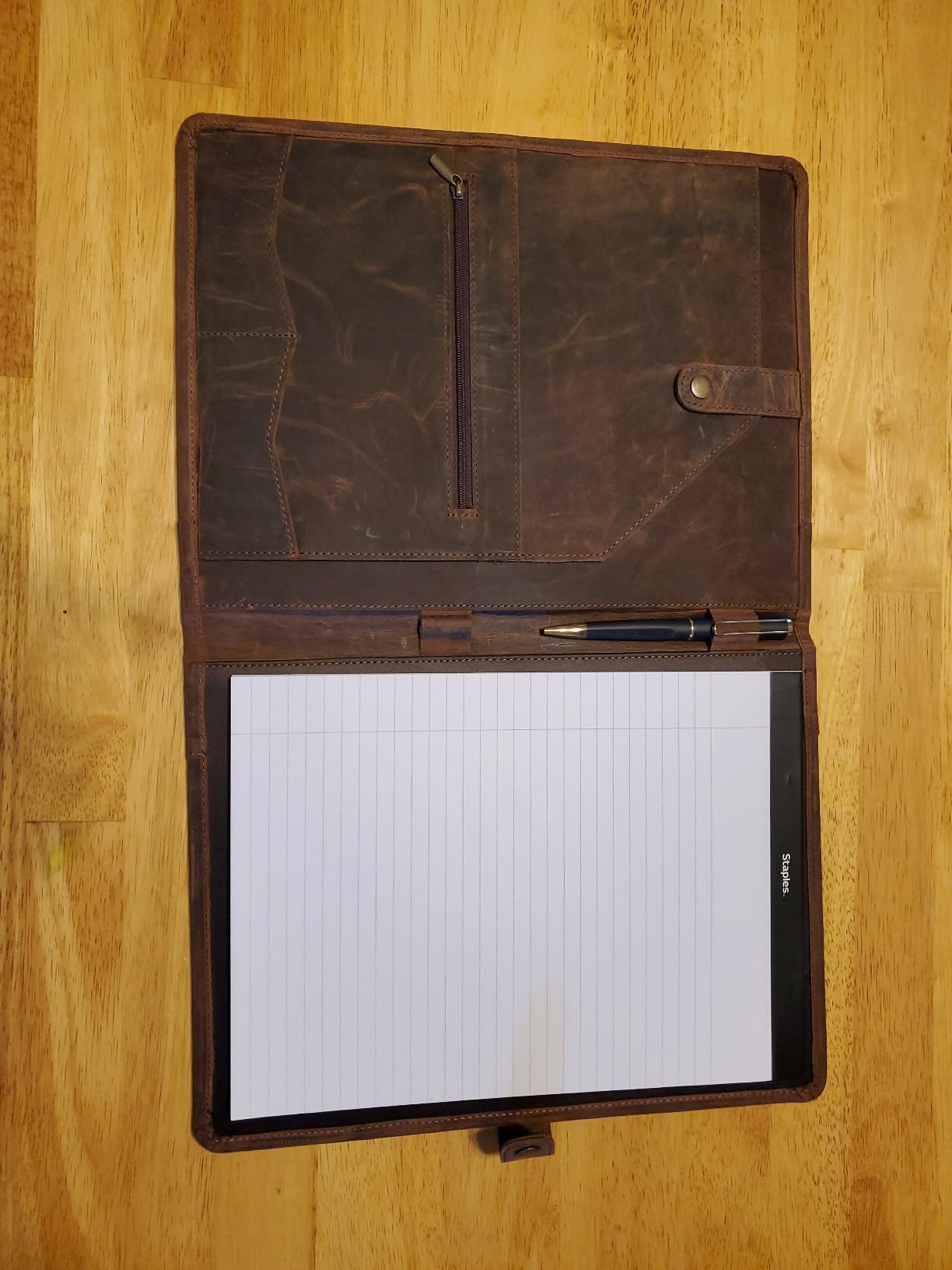 Leather Portfolio, Leather Binder with Pen, Leather Portfolio for Men and Women, Leather Padfolio, Leather Folder, Portfolio Binder, Business Portfolio Men and Women customer photo 1
