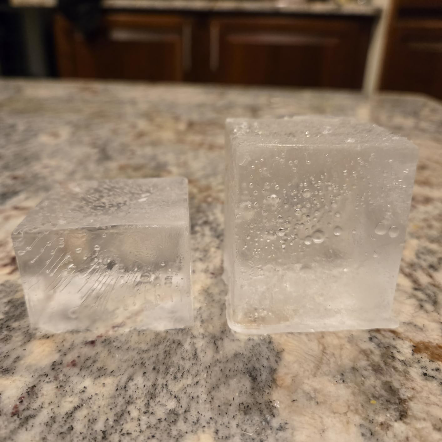 Clear Ice Cube Tray for Whiskey: FDDBI 2Inch Clear Ice Cube Maker - Silicone Large Ice Cube Tray - Square Ice Tray for Bourbon Old Fashioned Whisky customer photo 1