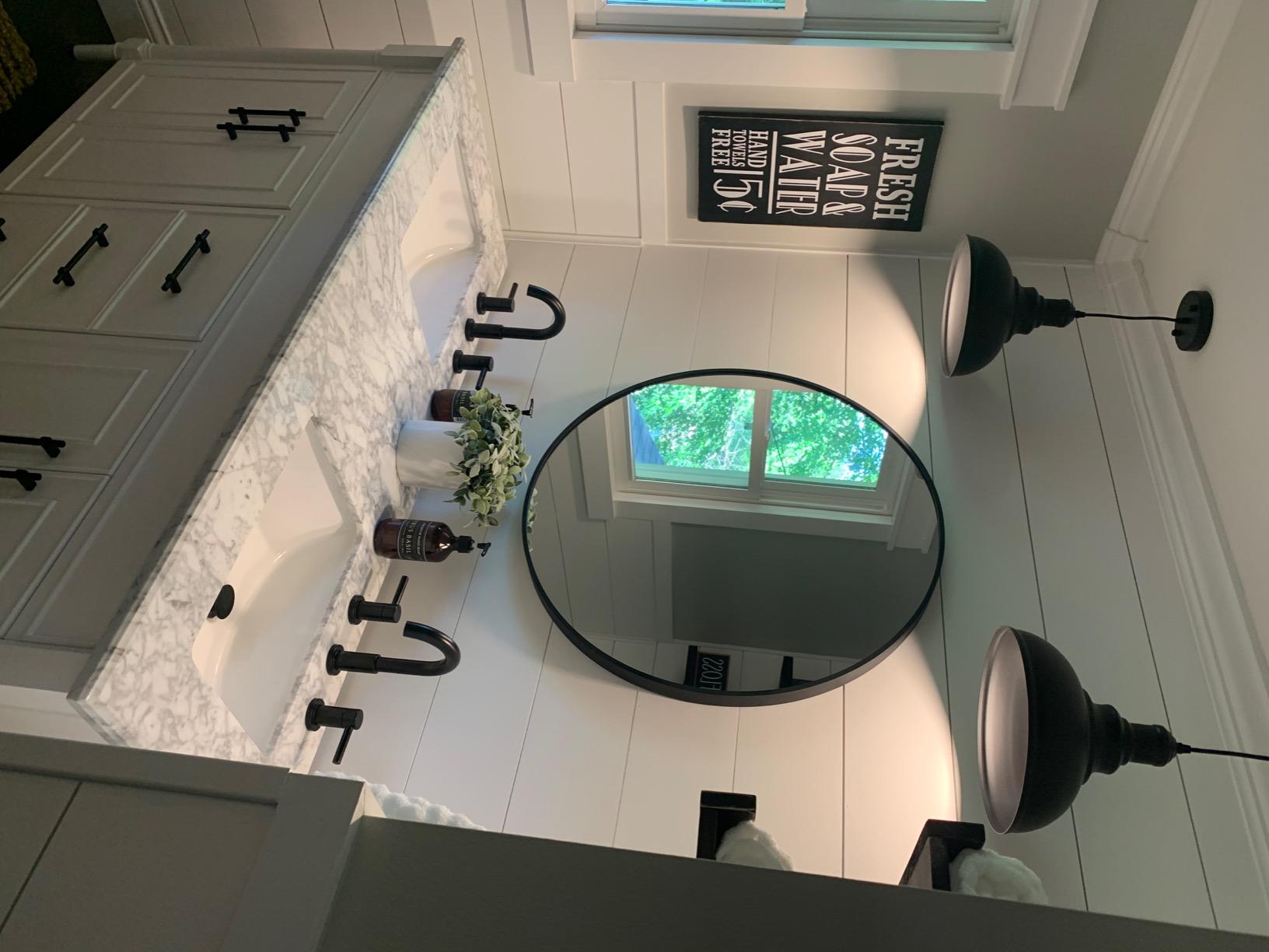 Pendant Lights, Farmhouse Pendant Lamp with Metal Shade (White Inside), Matte Black Industrial Pendant Lighting for Kitchen Island, Dining Room, Bedroom, Hallway customer photo 2