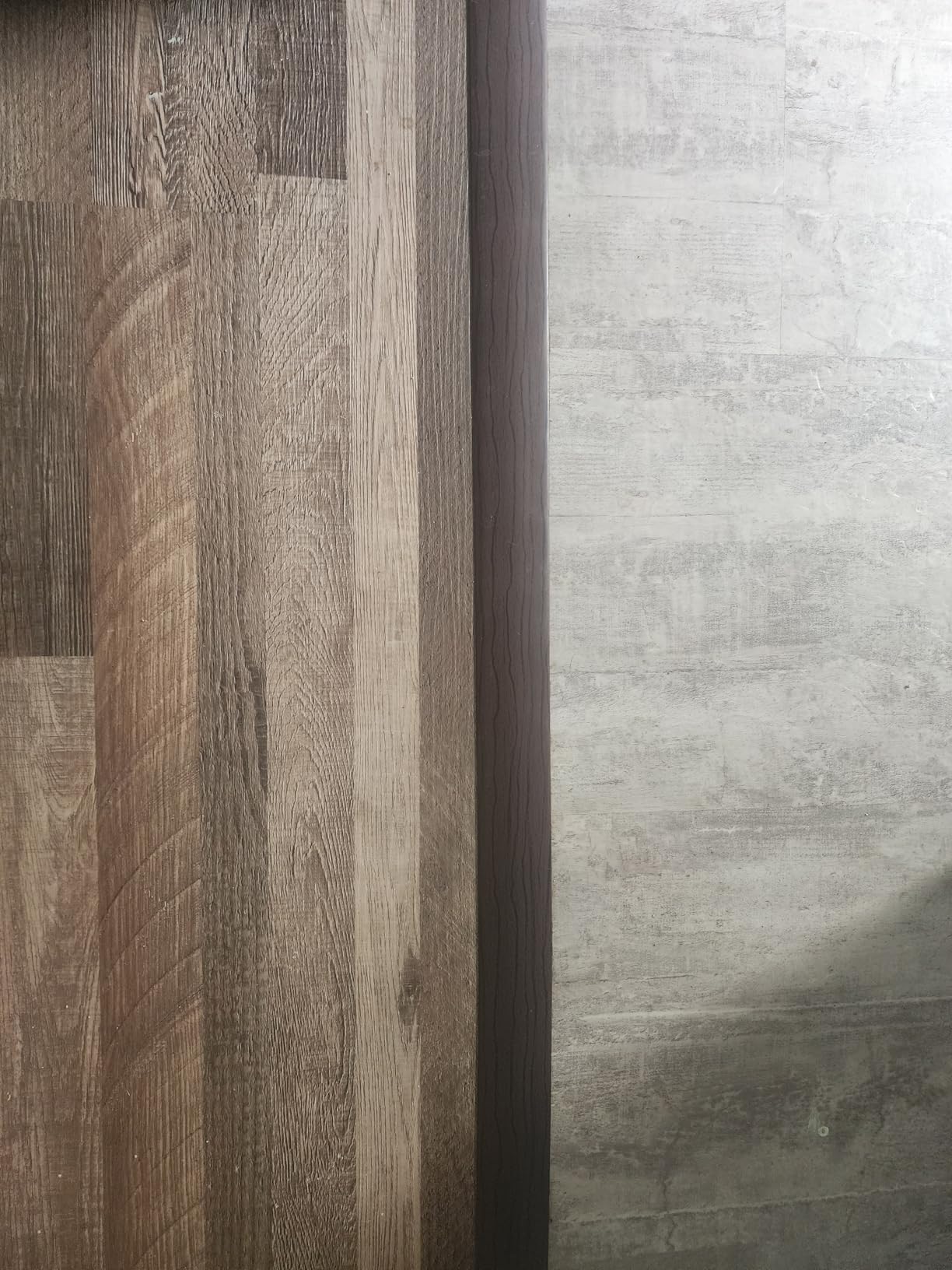 Maxiroc Floor Transition Strip Self Adhesive Carpet Wood Tile Vinyl Flooring Laminate Transition Cover Edge Trim Gap Doorway Threshold for Uneven Floors Heights Within 5 mm (40 inches, Gray Forest) customer photo 2