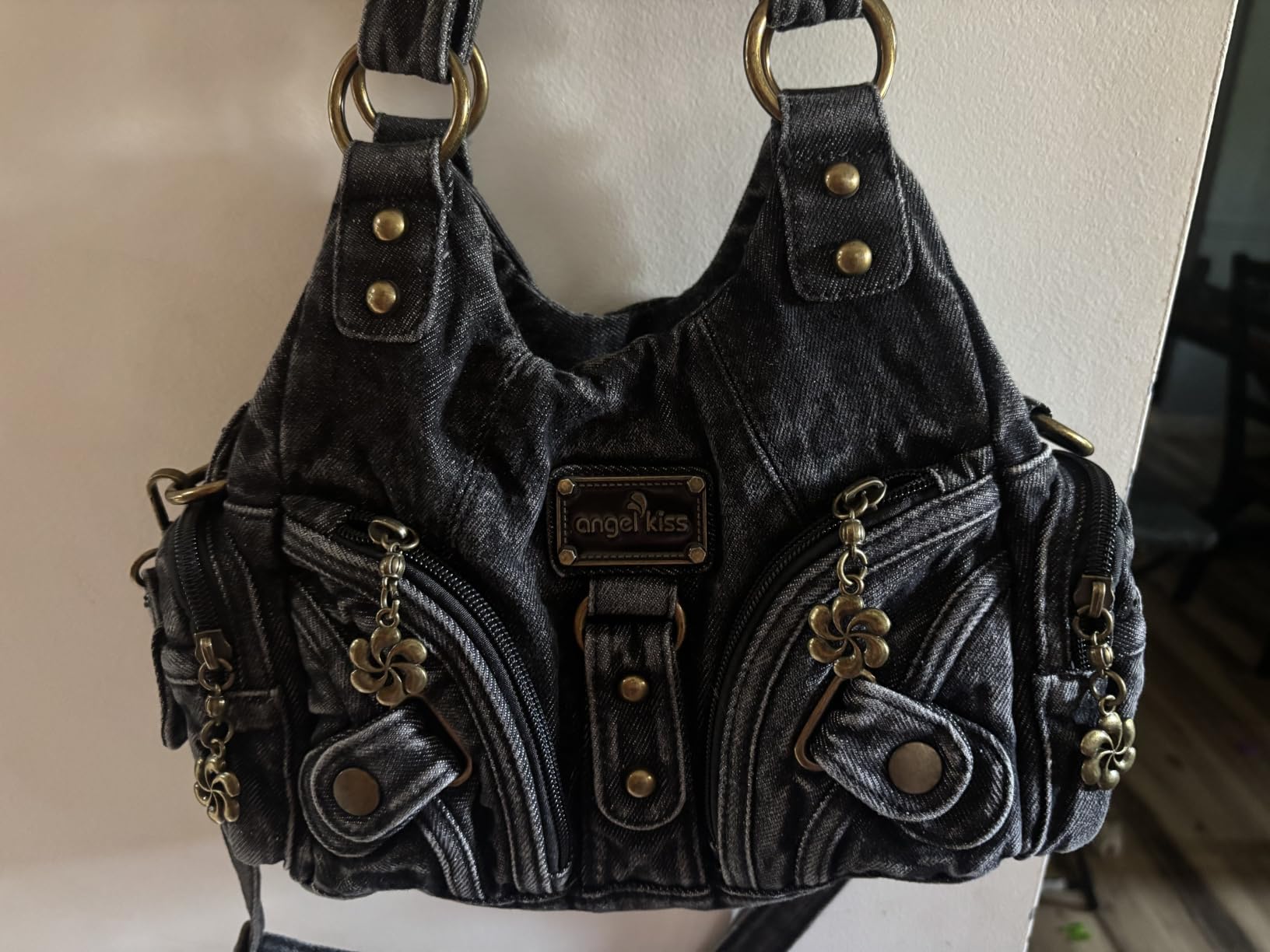 Angel Kiss Purses for Women Small Hobo Shoulder Bags Vagen Leather Multi-Pocket Tote Bag with Zipper customer photo 1