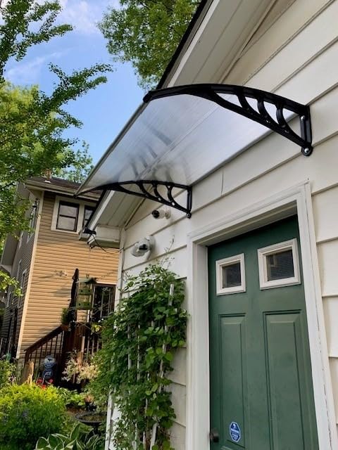 Window Awning Door Canopy, Modern Polycarbonate Patio Awning Canopy Window Door Cover for Rain Snow Sunlight Protection Hollow Sheet (40